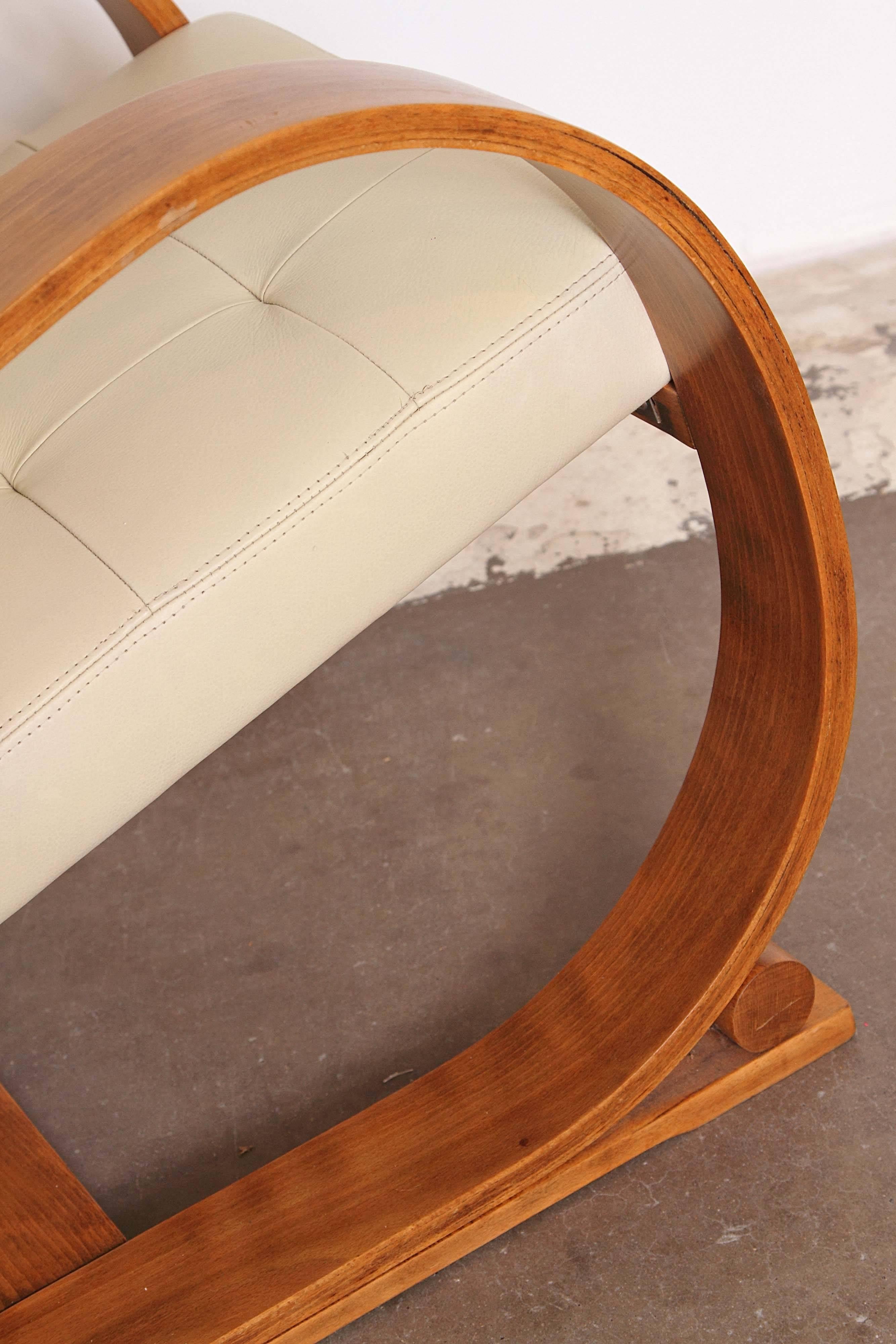 Streamline Art Deco Cantilevered Bentwood Modernist Lounge Chair 3