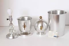 Original Signed Kensington Aluminum Machine Age Objects by Lurelle Guild