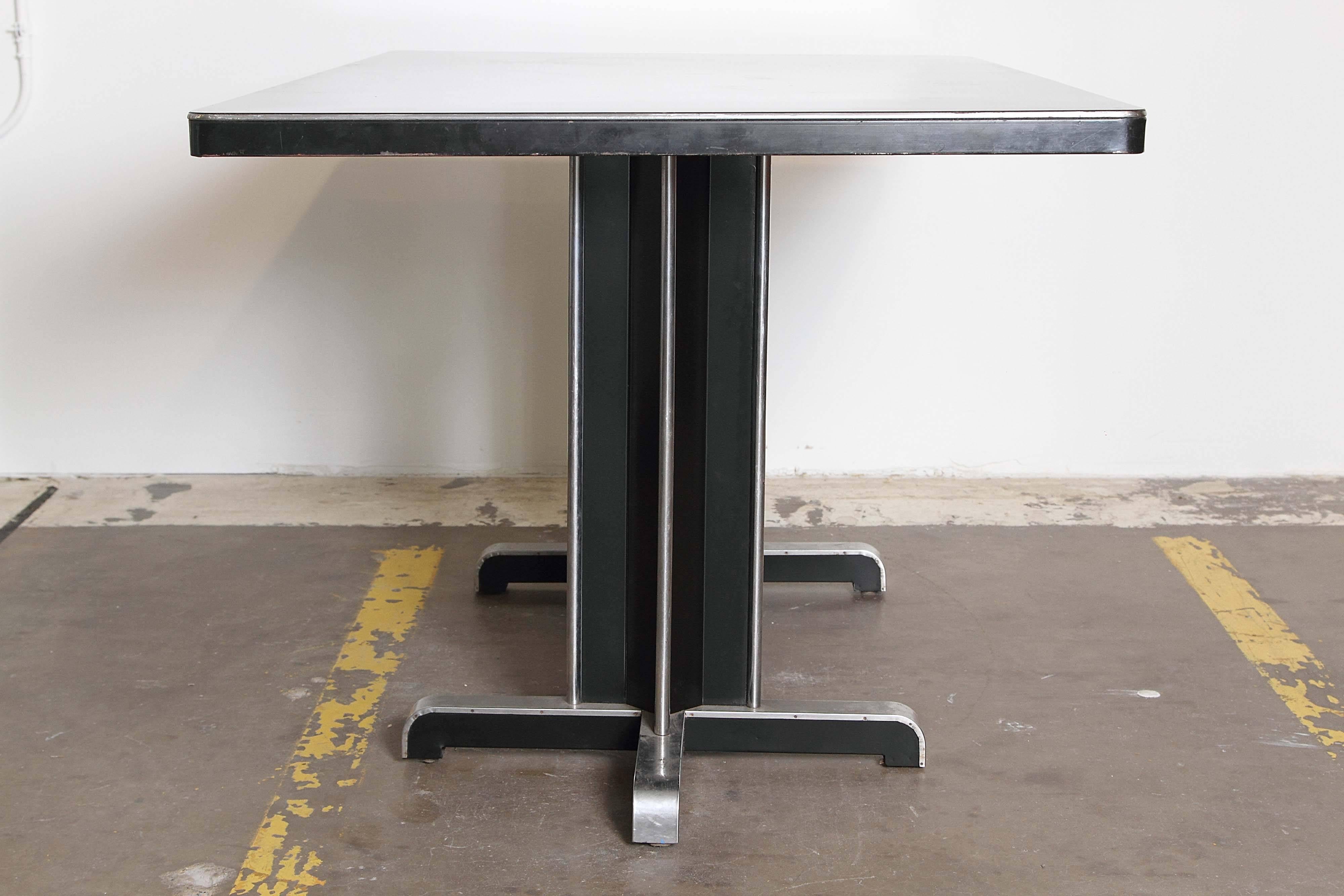American  Machine Age Art Deco Gilbert Rohde Dining Table for Doehler Metal Furniture Co. For Sale