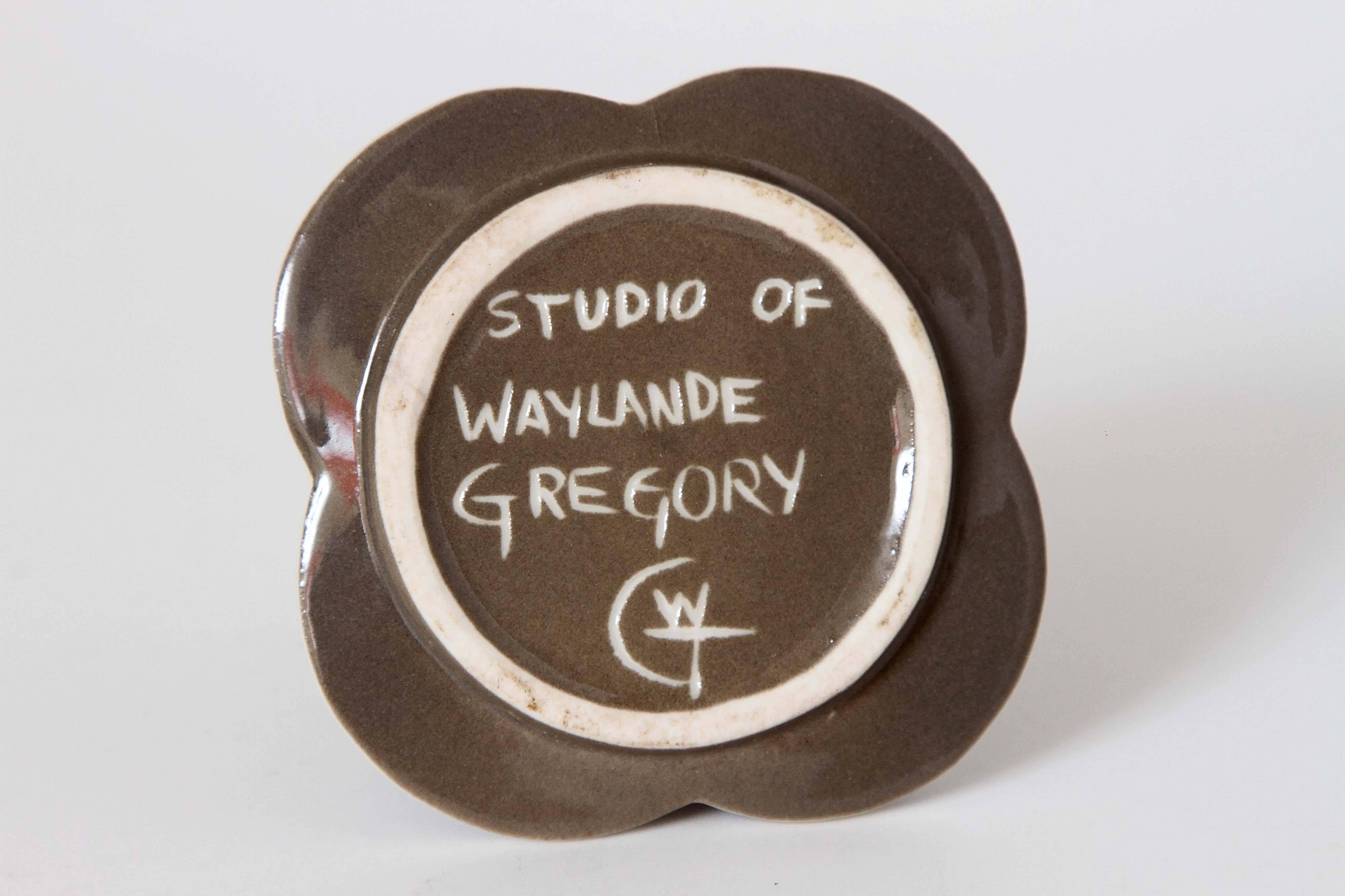 Waylande Gregory Studio Polo Player Art Deco Sgraffito Coasters 2