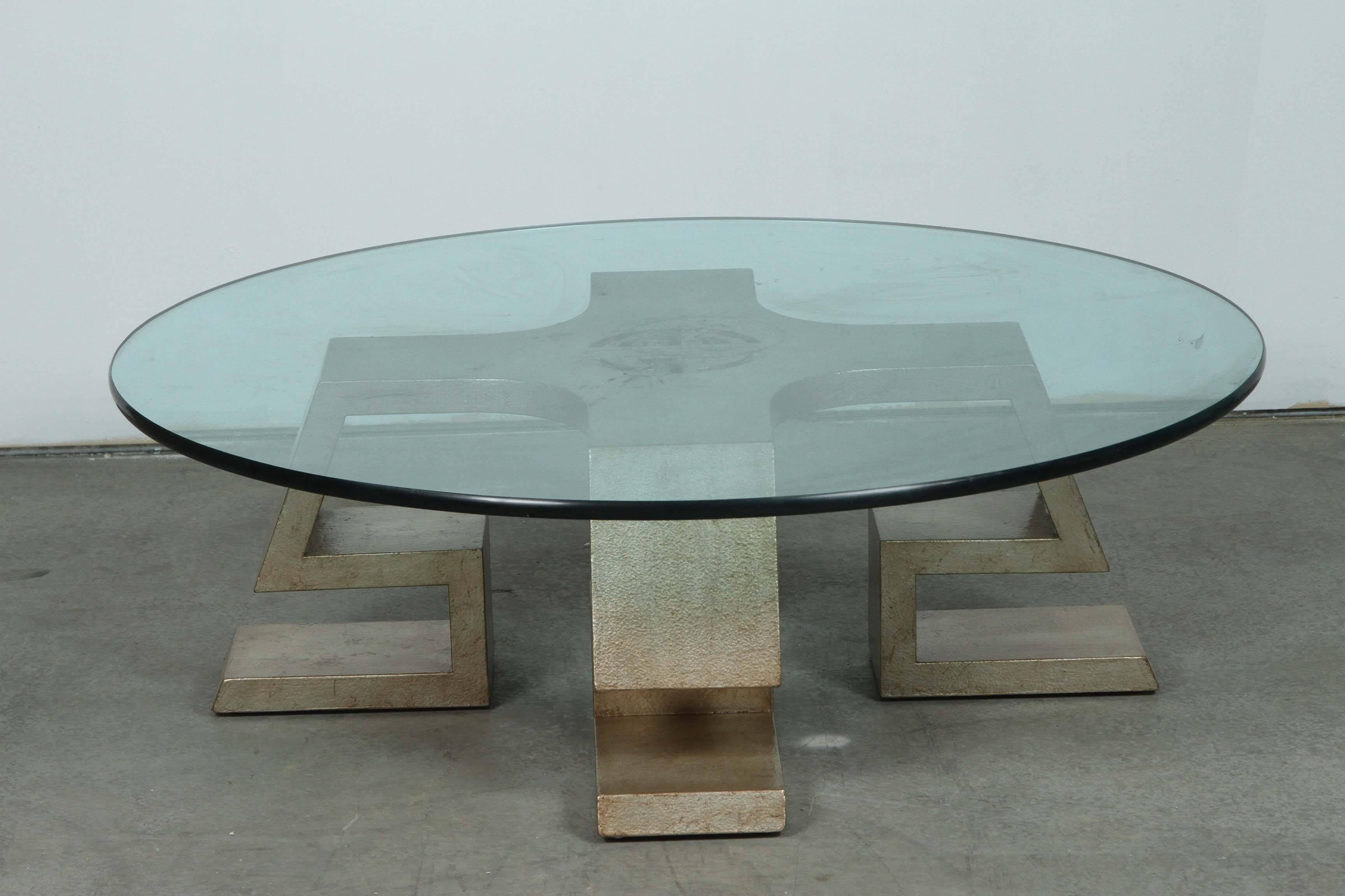 Silver Leaf Exquisite Rare James Mont Coffee Table