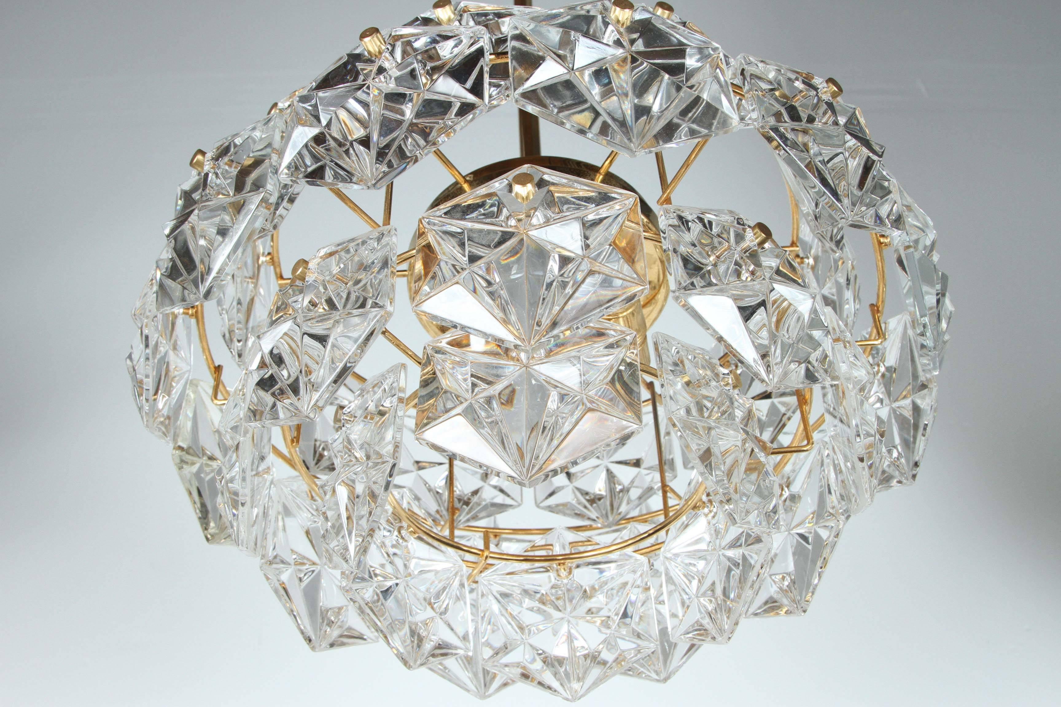 Faceted Prism Chandelier by Kinkeldey In Excellent Condition In New York, NY