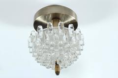 Pair of Unusual Moulded Glass Sconces