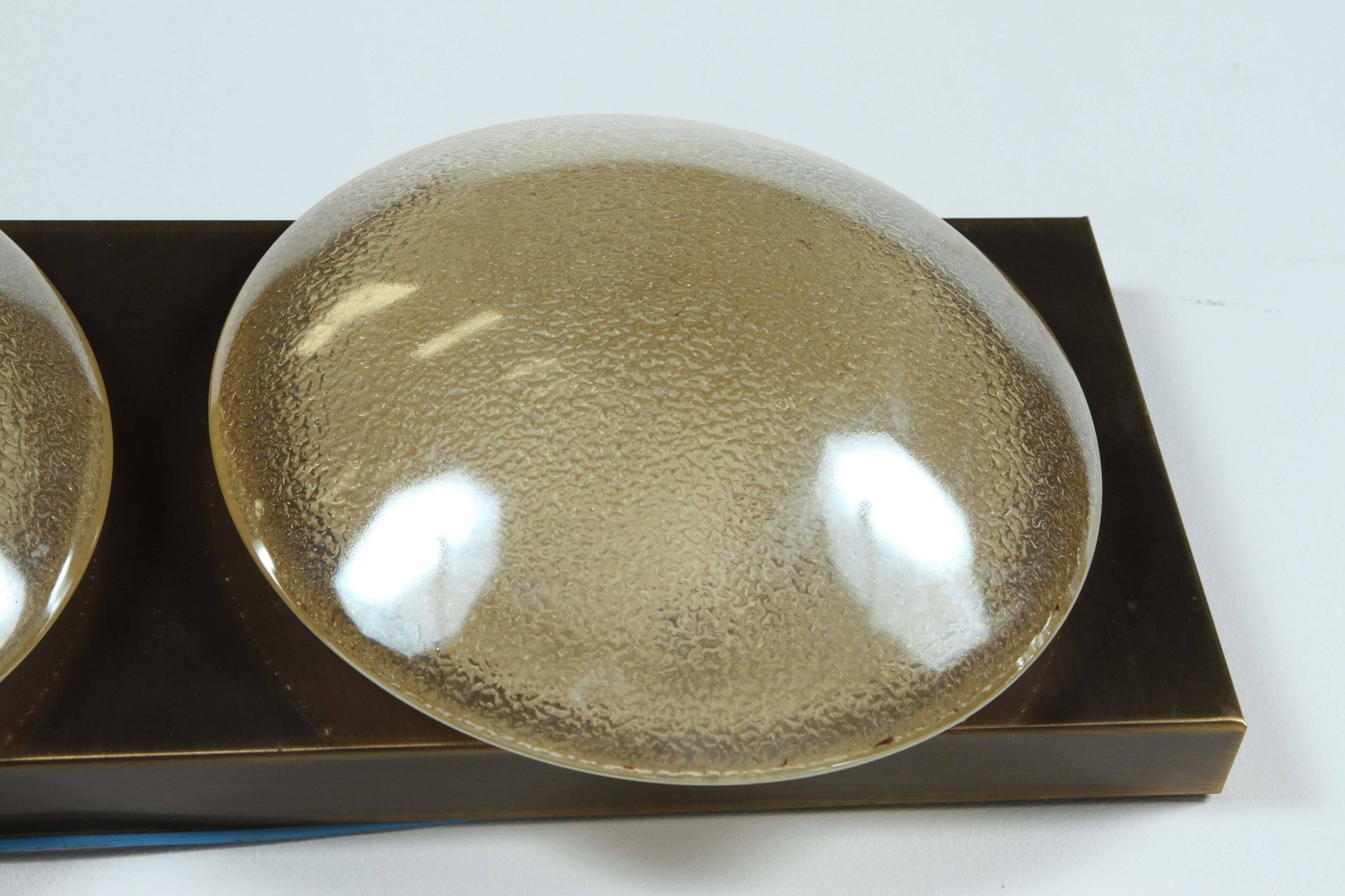 German Three Globe Opalescent Sconce by Doria