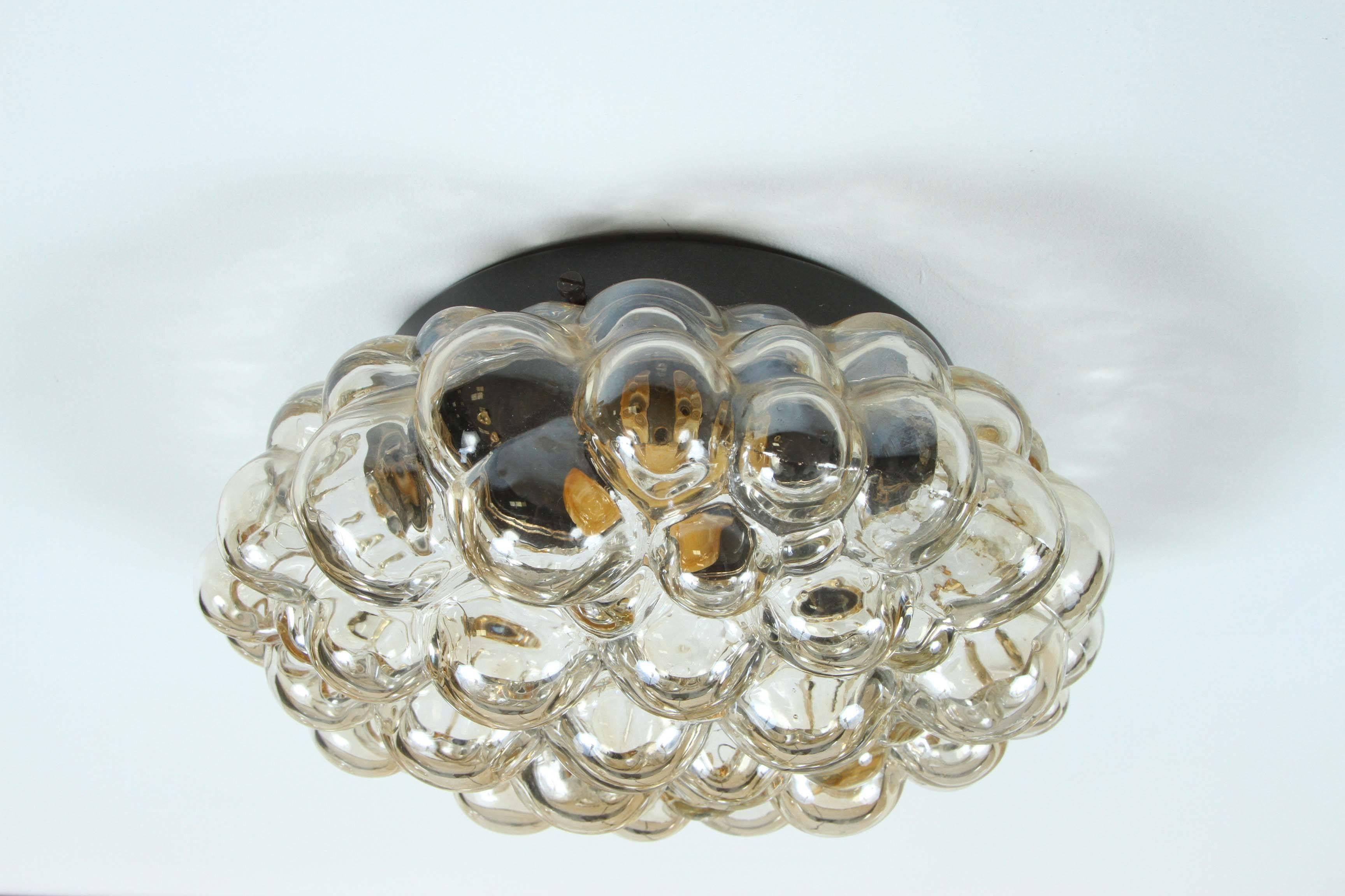 Brass Limburg Champagne Bubble Glass Sconce / Flush Mount by Helena Tynell