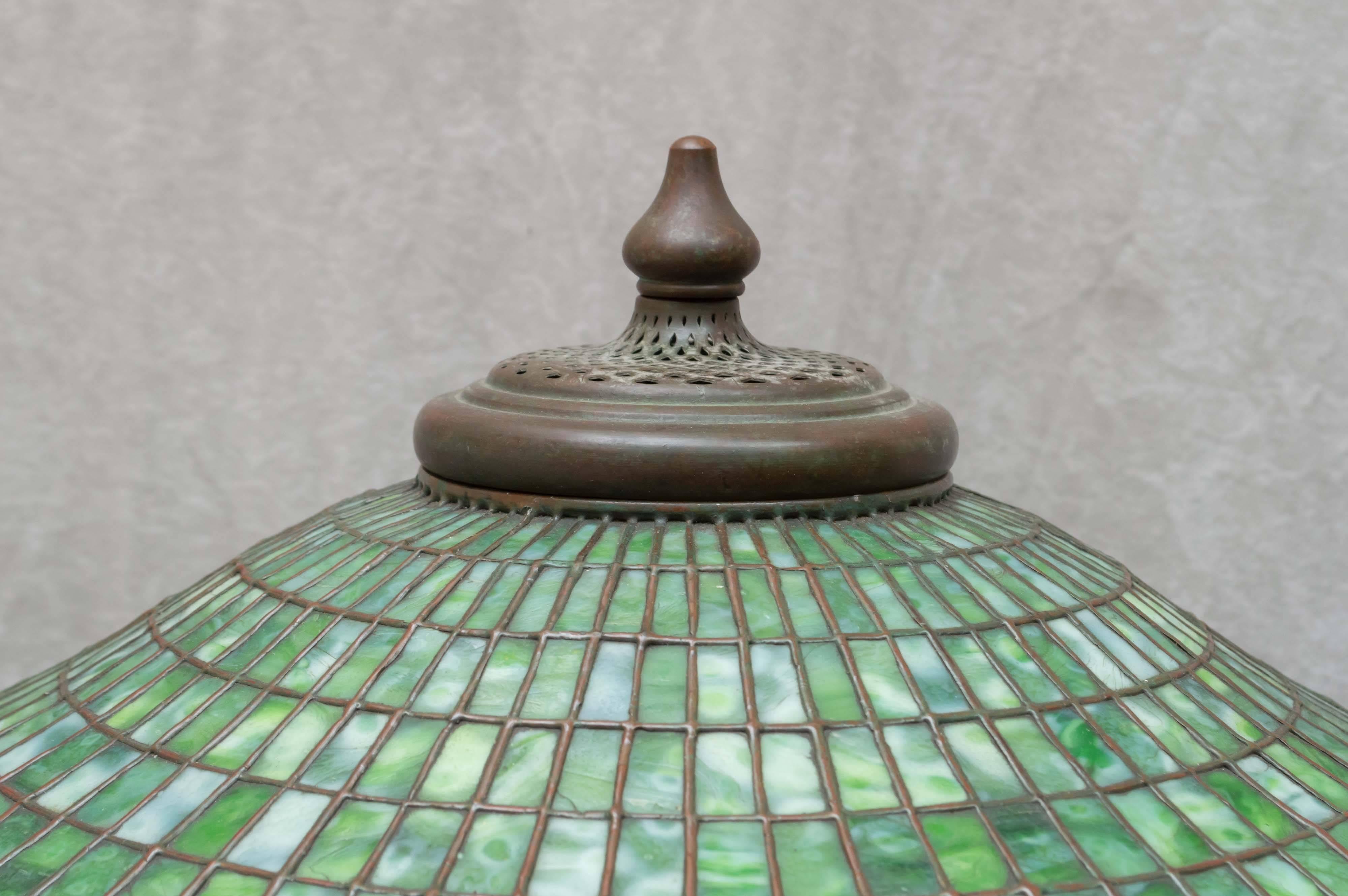 green tile lamp