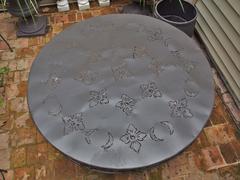 French Tole Round Garden Table