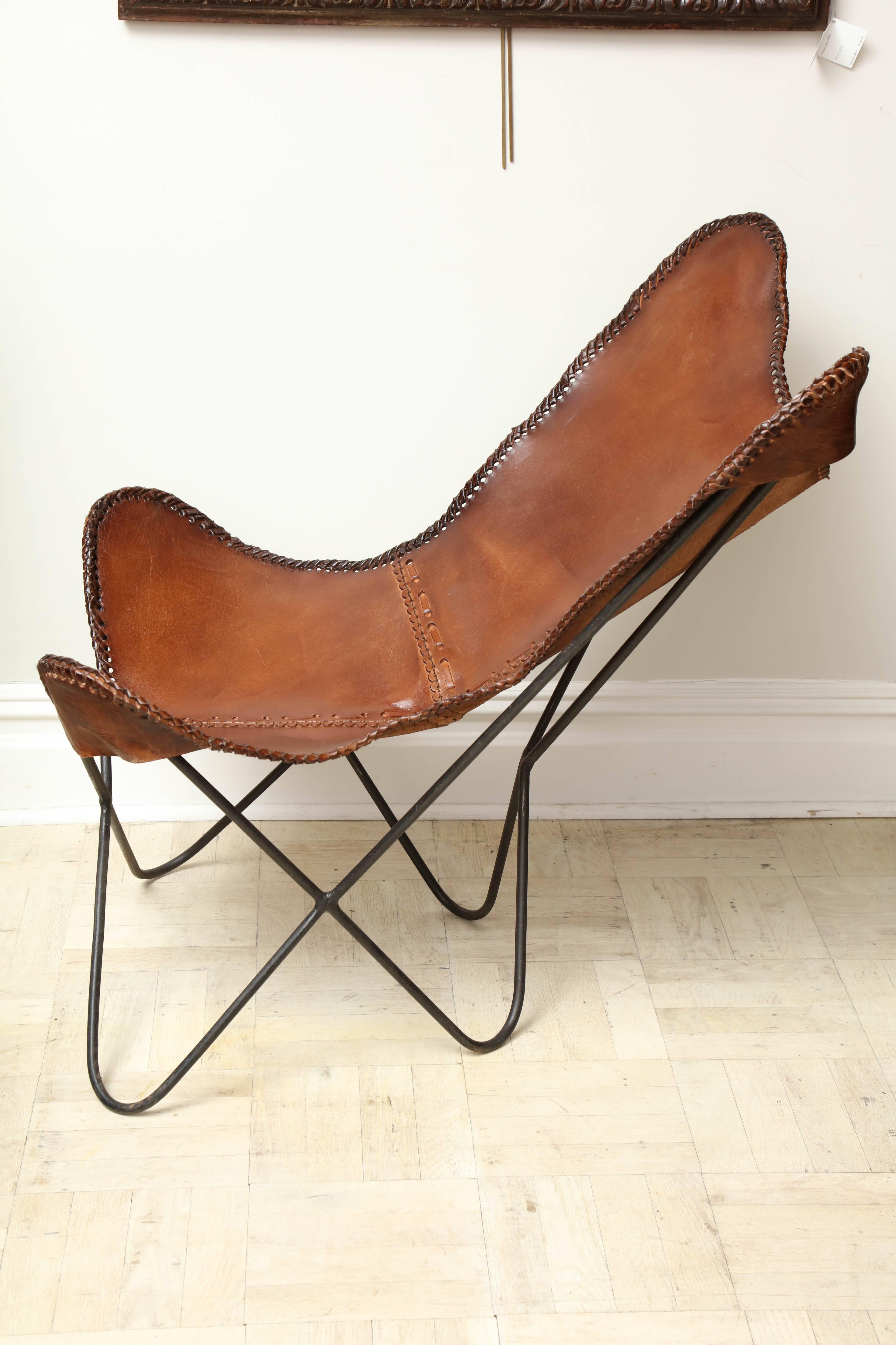 20th Century Leather Lounge Chairs For Sale