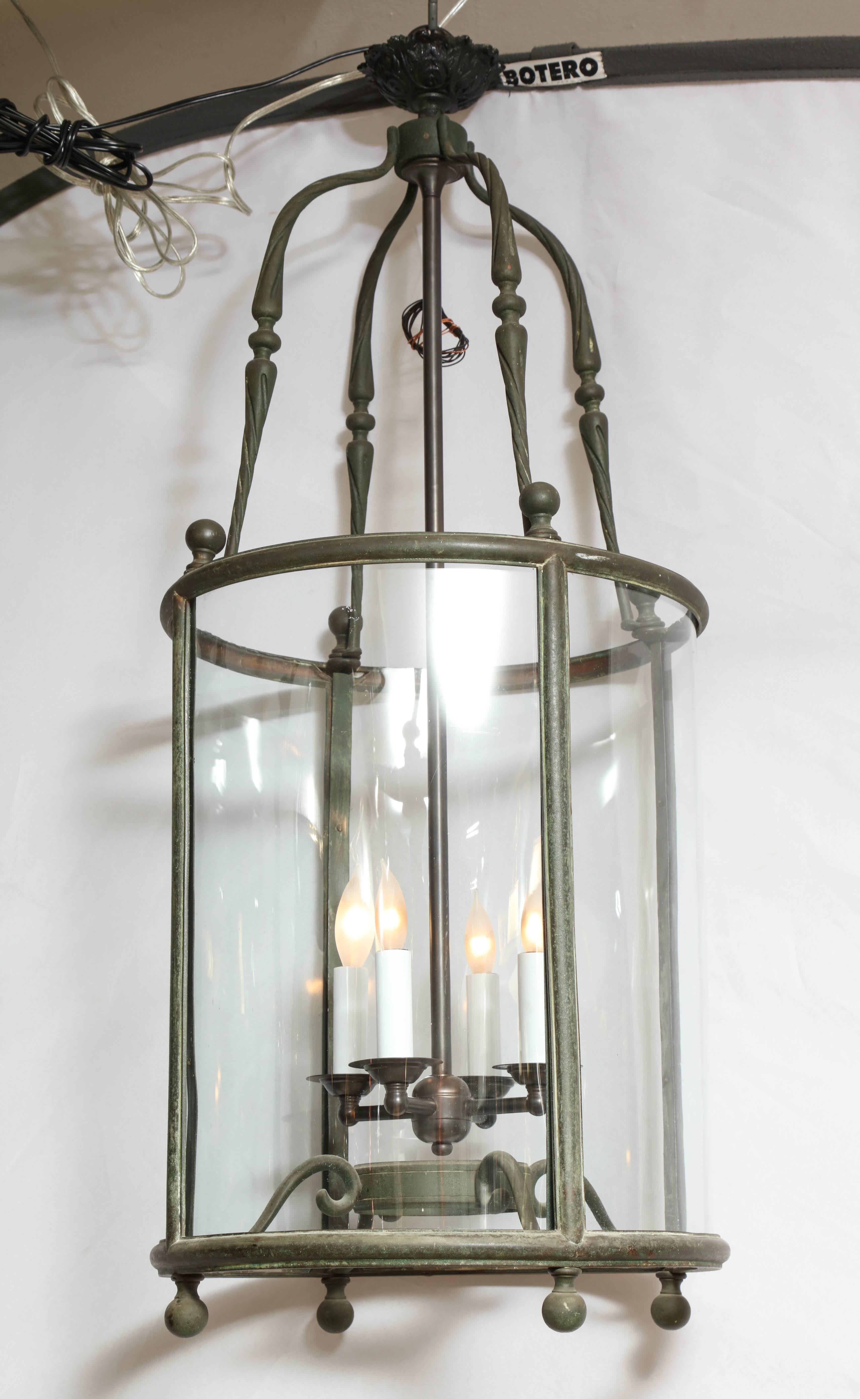 19th century cylindrical lantern handpicked by buyers at Ann-Morris Inc.