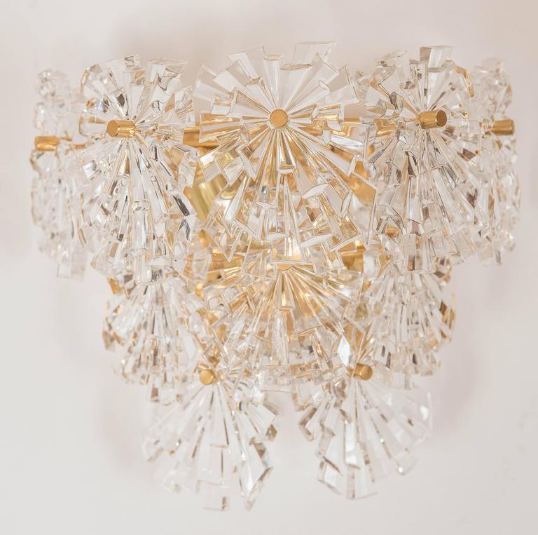 Single Crystal Wall Sconce by Kinkeldey, Austria, circa 1970 at 1stdibs