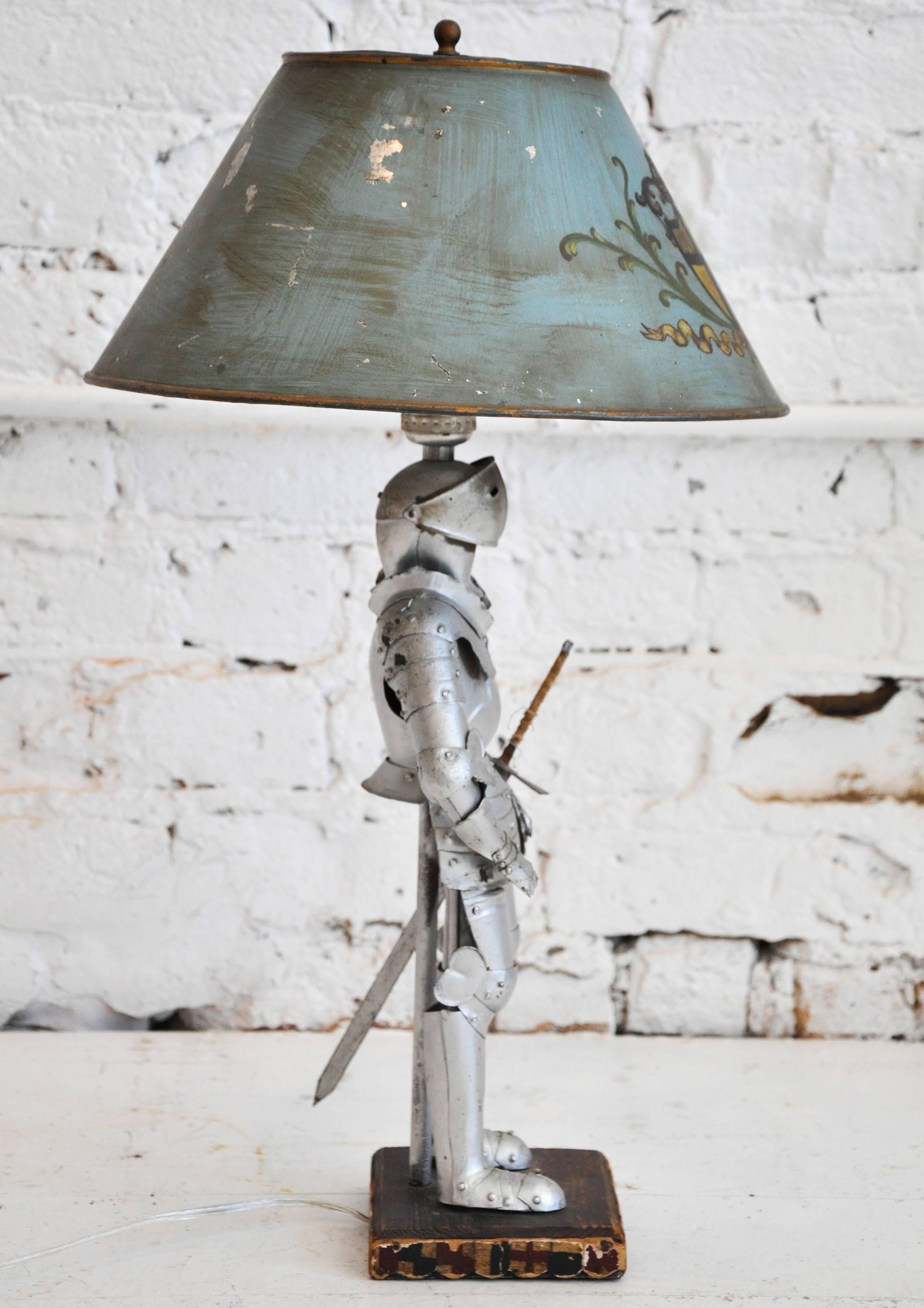 Charming Tole Knight Lamp 1