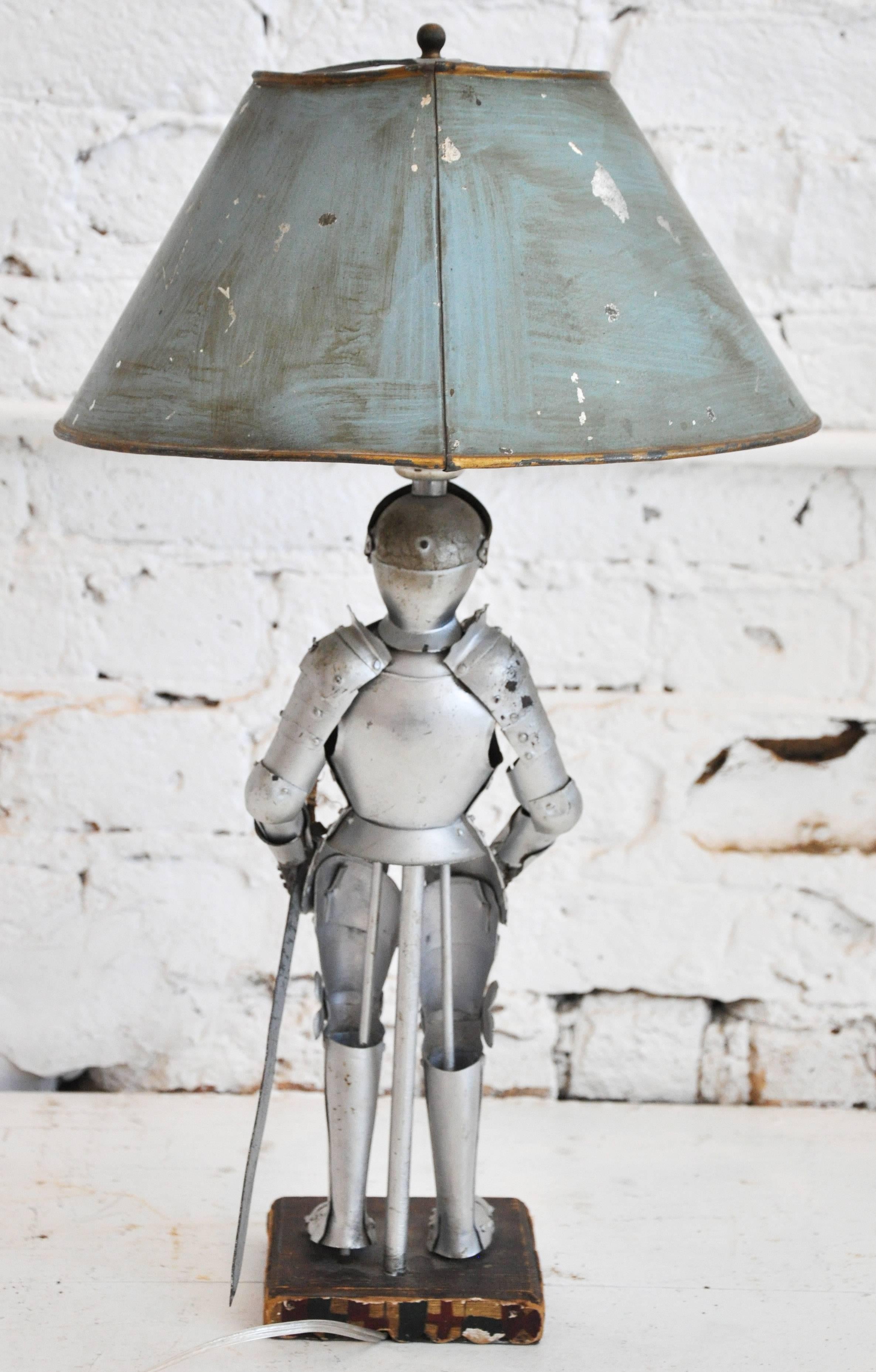 Charming Tole Knight Lamp 2