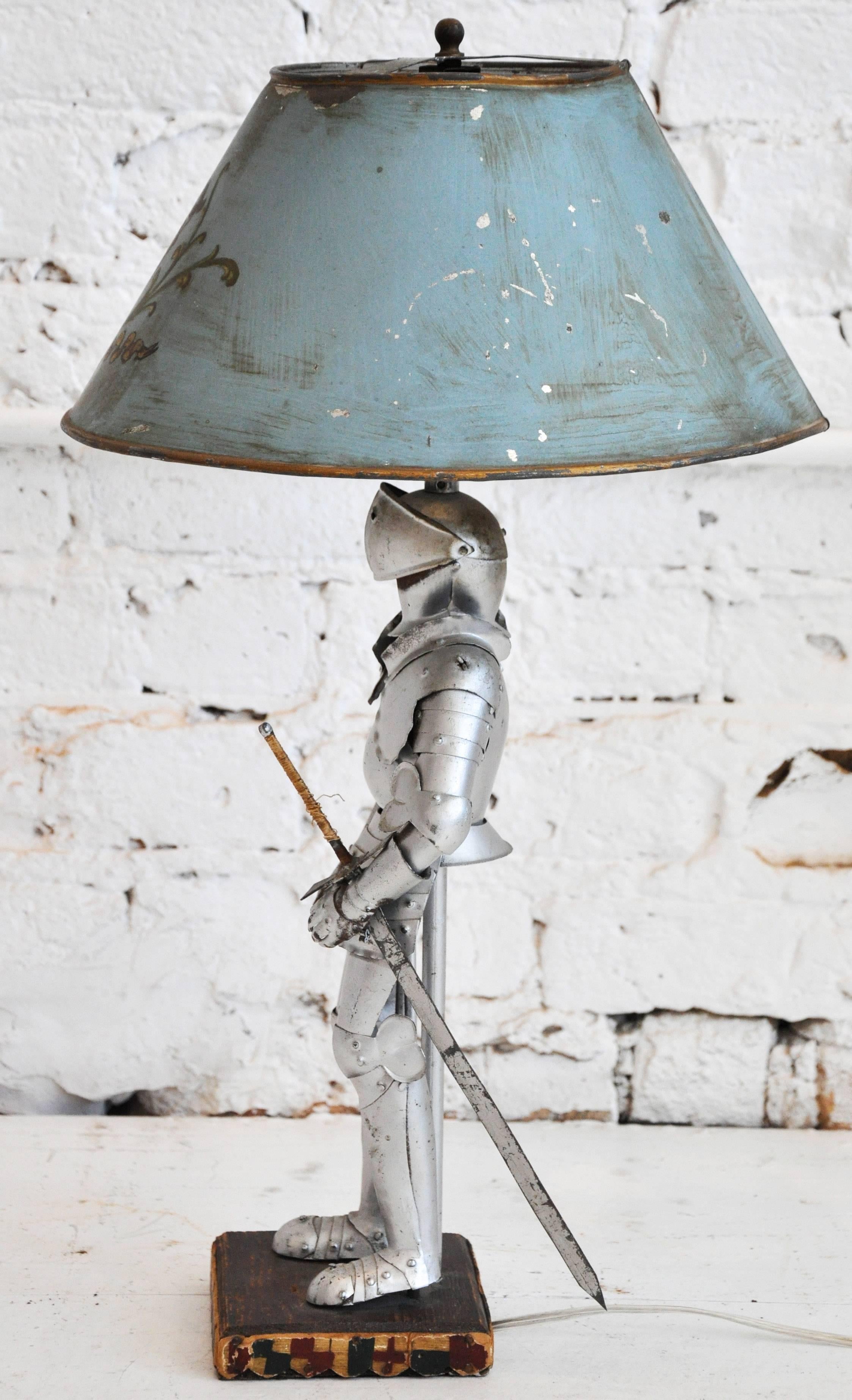 Charming Tole Knight Lamp 3