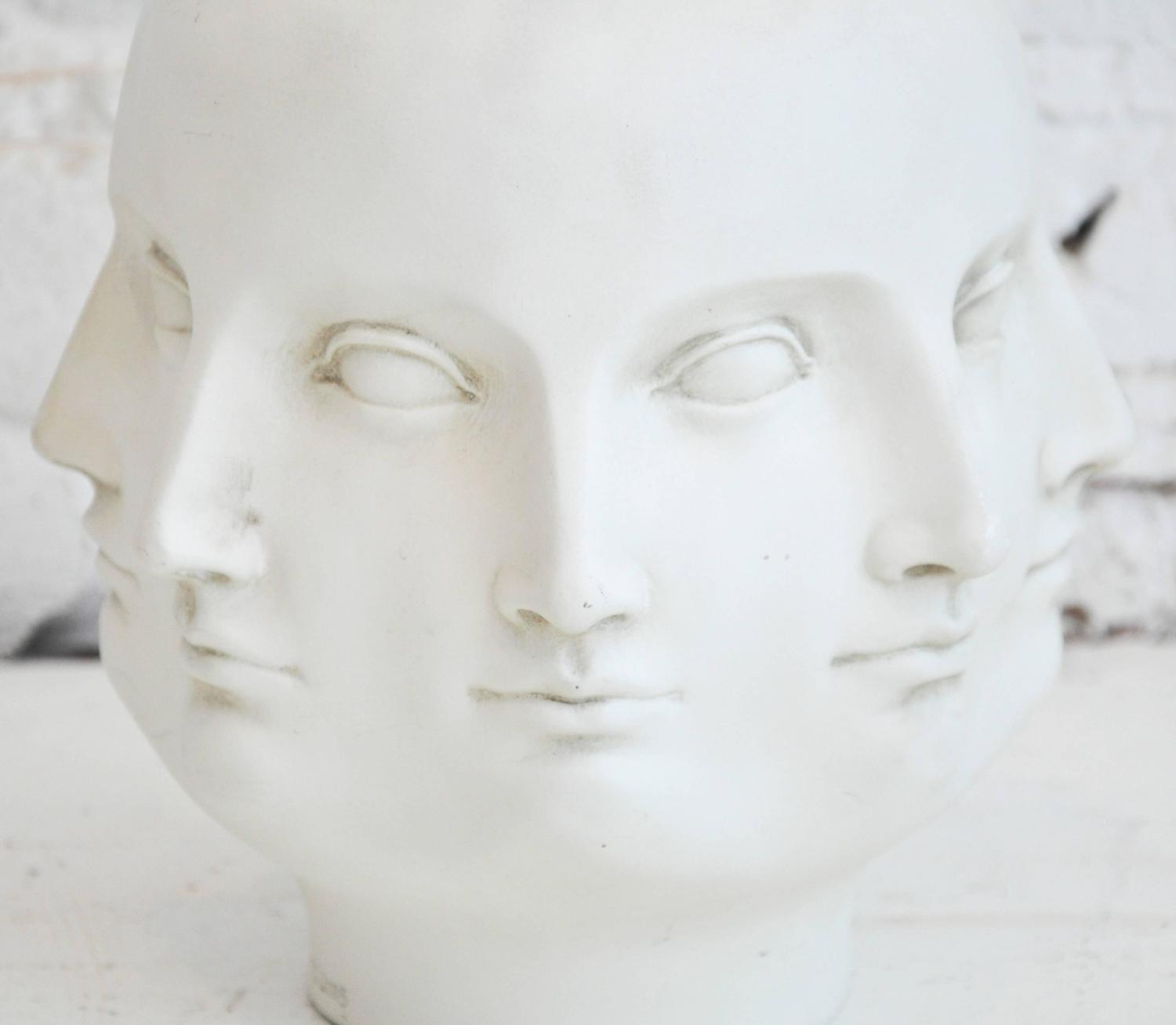 Modern Ceramic Face Vase at 1stdibs