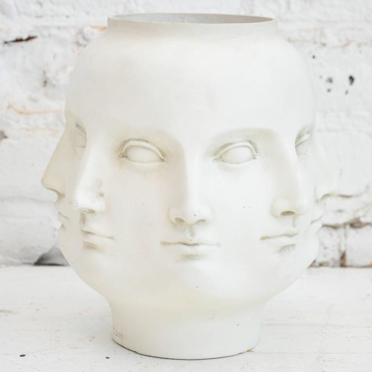 Modern Ceramic Face Vase at 1stdibs
