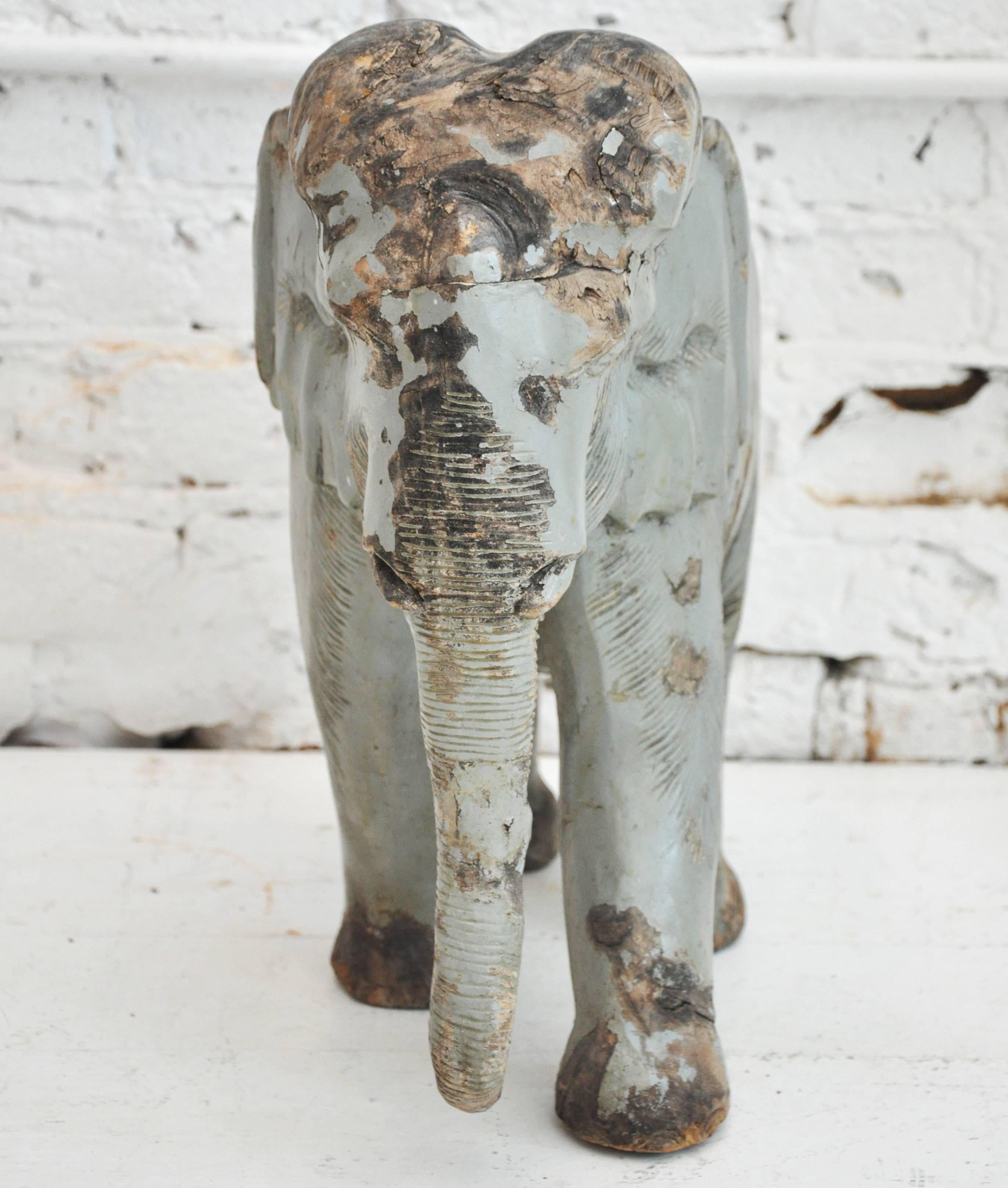 American Charming Vintage Carved Elephant