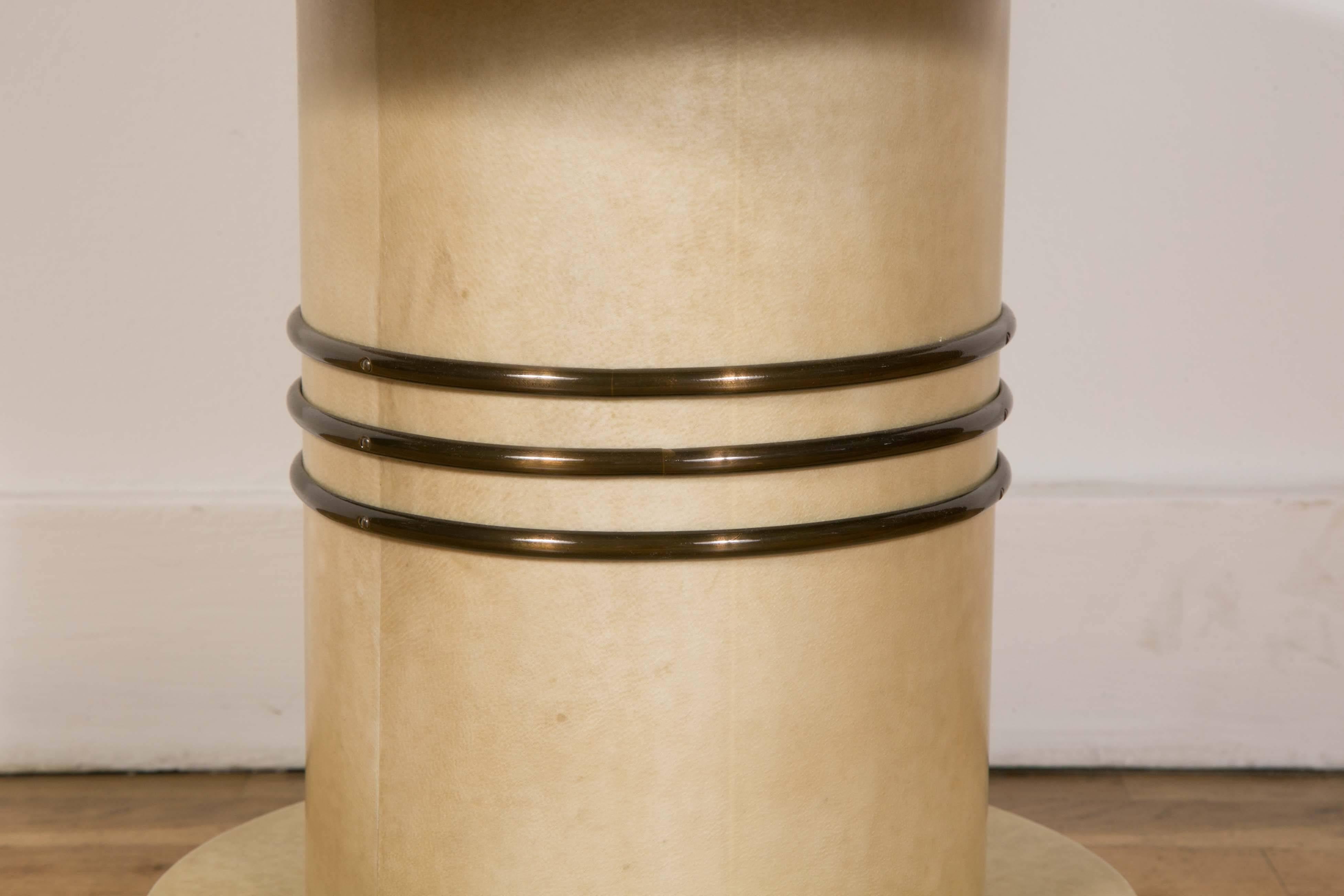 Beautiful Pair of Side Tables by Jacques Adnet, Art Deco, circa 1930 2