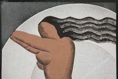 Original Watercolor Project for a Poster, French Art Deco, circa 1930