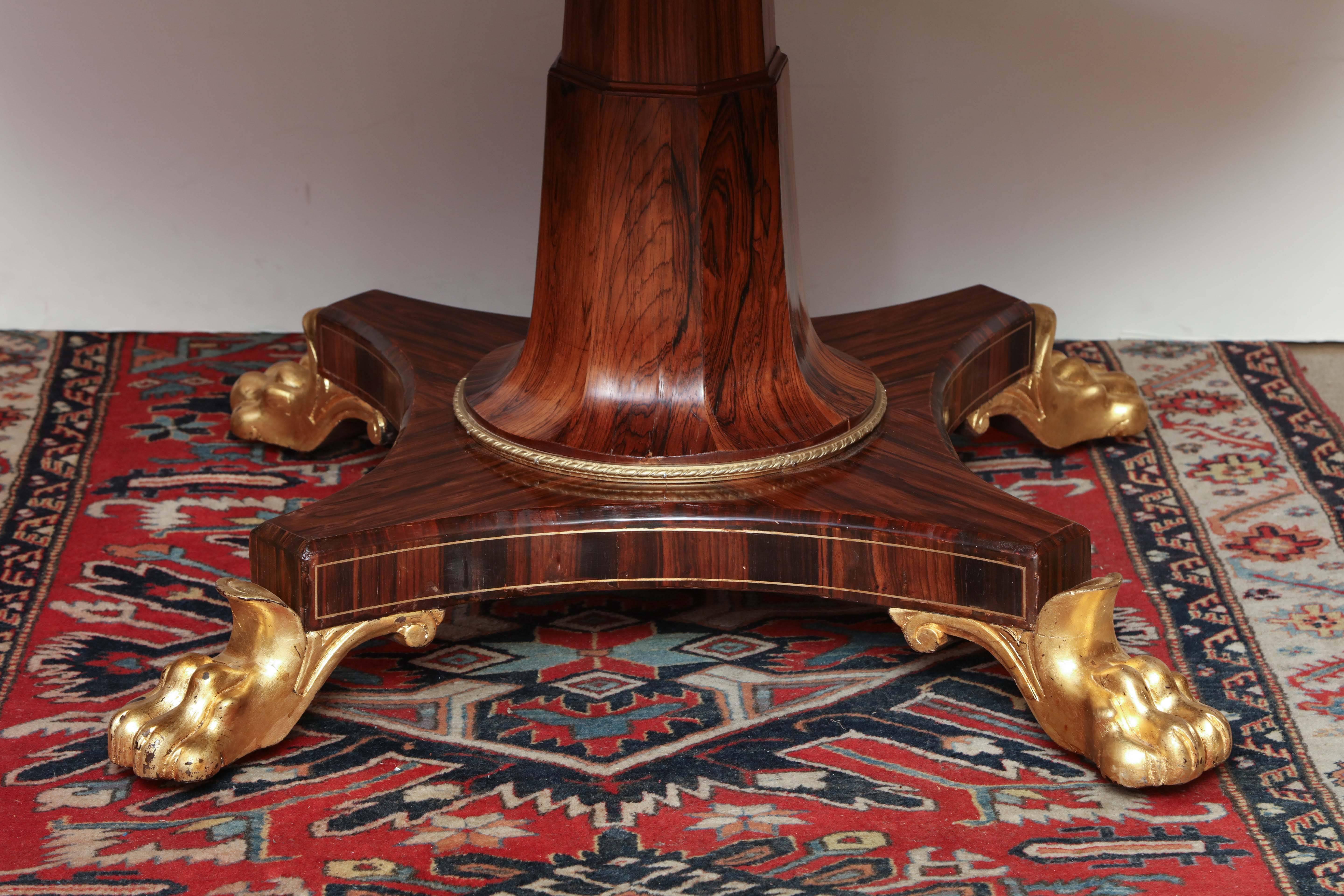 English Fine Regency Rosewood Center Table