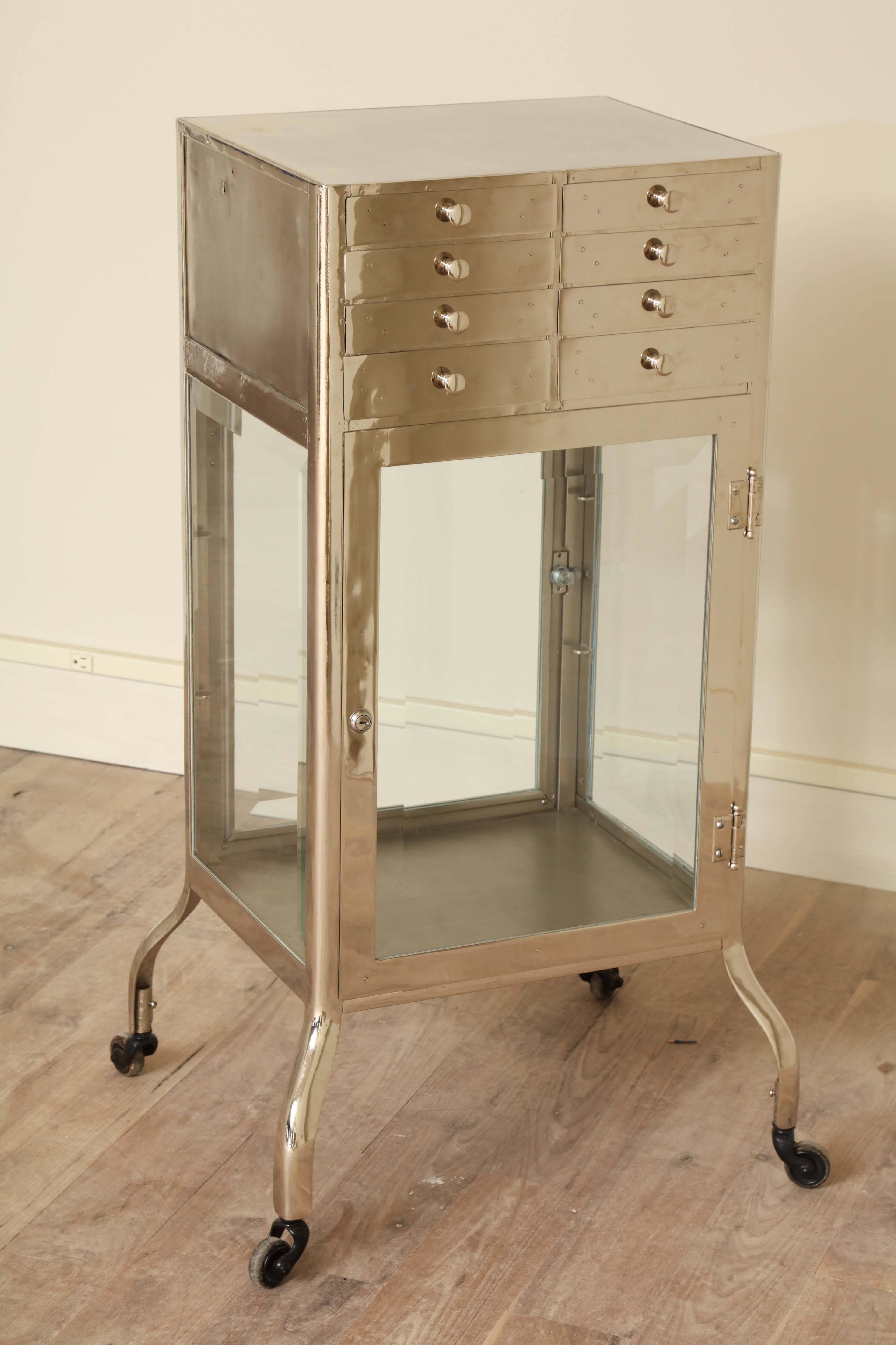 Mid-20th Century Industrial Chrome Cabinet