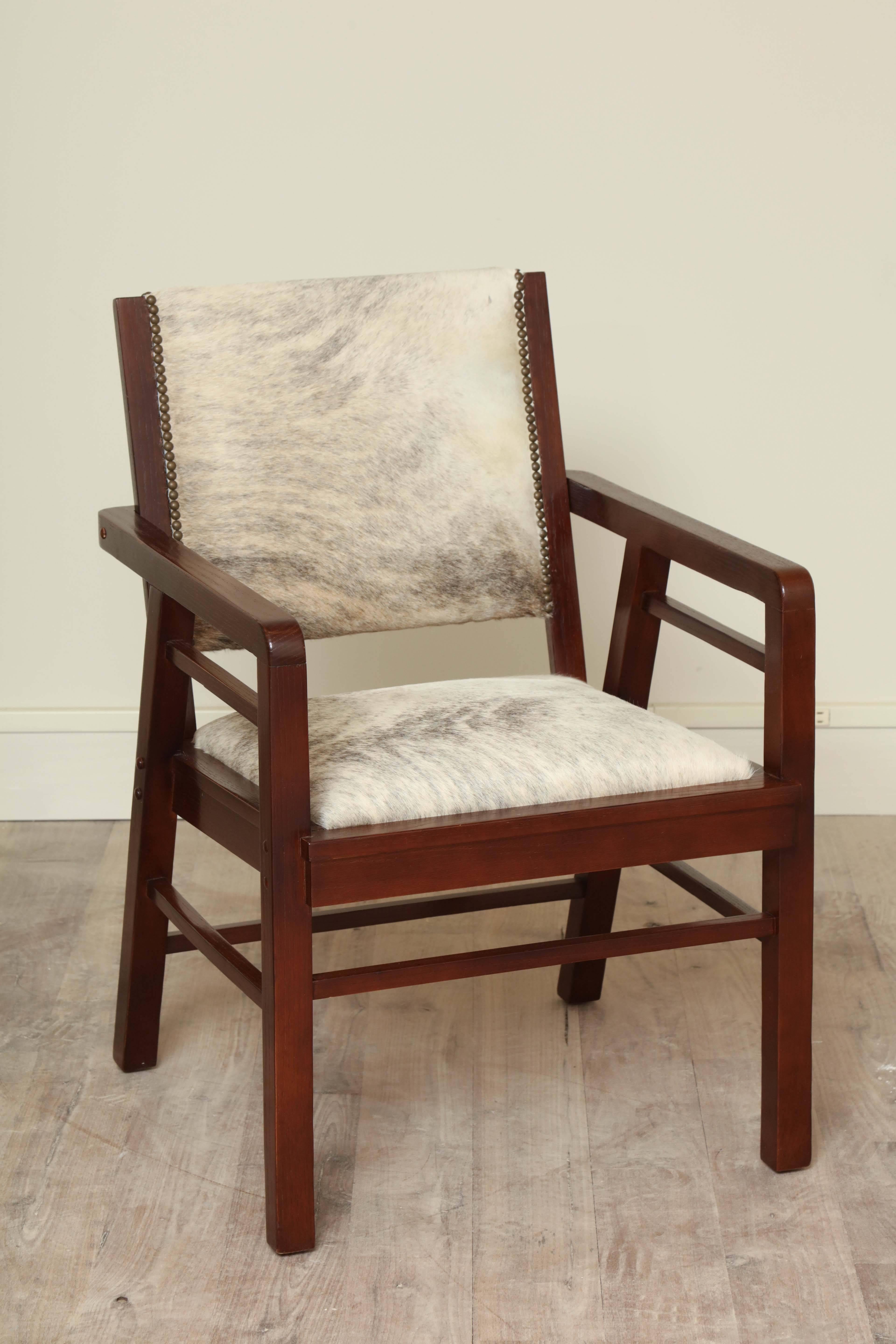 Pair of Oak Chairs For Sale 1