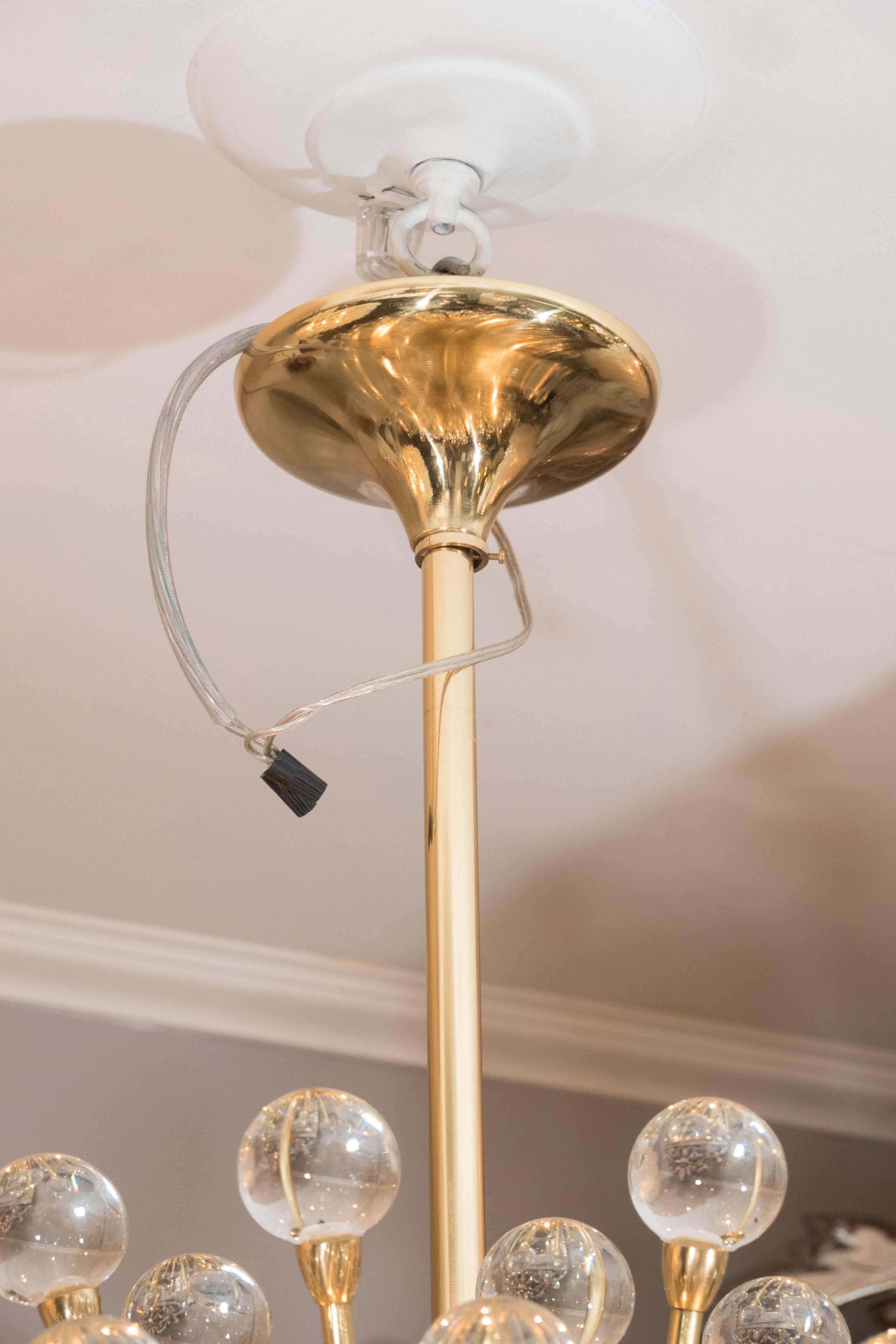 Contemporary Stunning Huge Murano Glass Ball Sputnik Chandelier