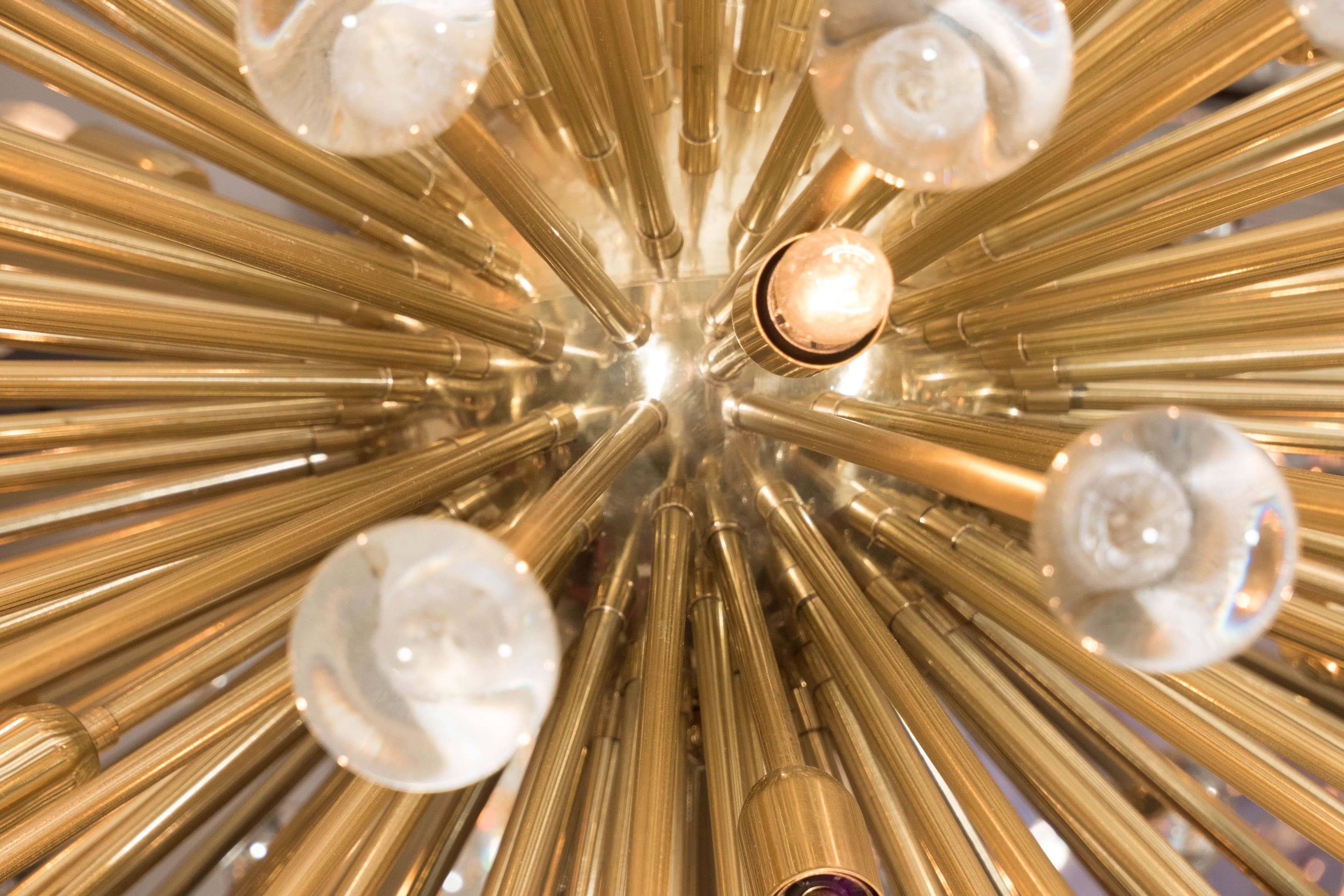 Polished Stunning Huge Murano Glass Ball Sputnik Chandelier