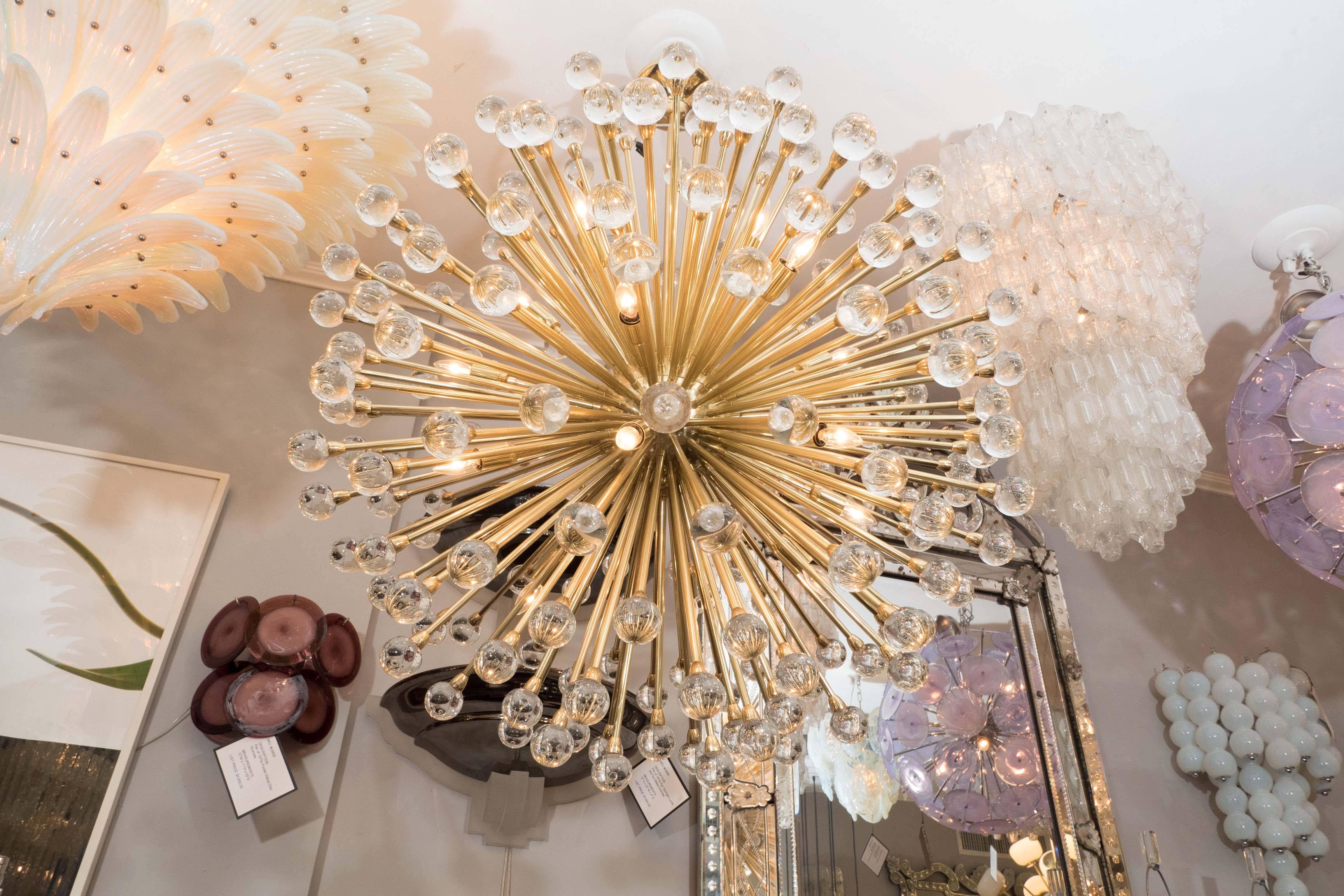 Modern Stunning Huge Murano Glass Ball Sputnik Chandelier