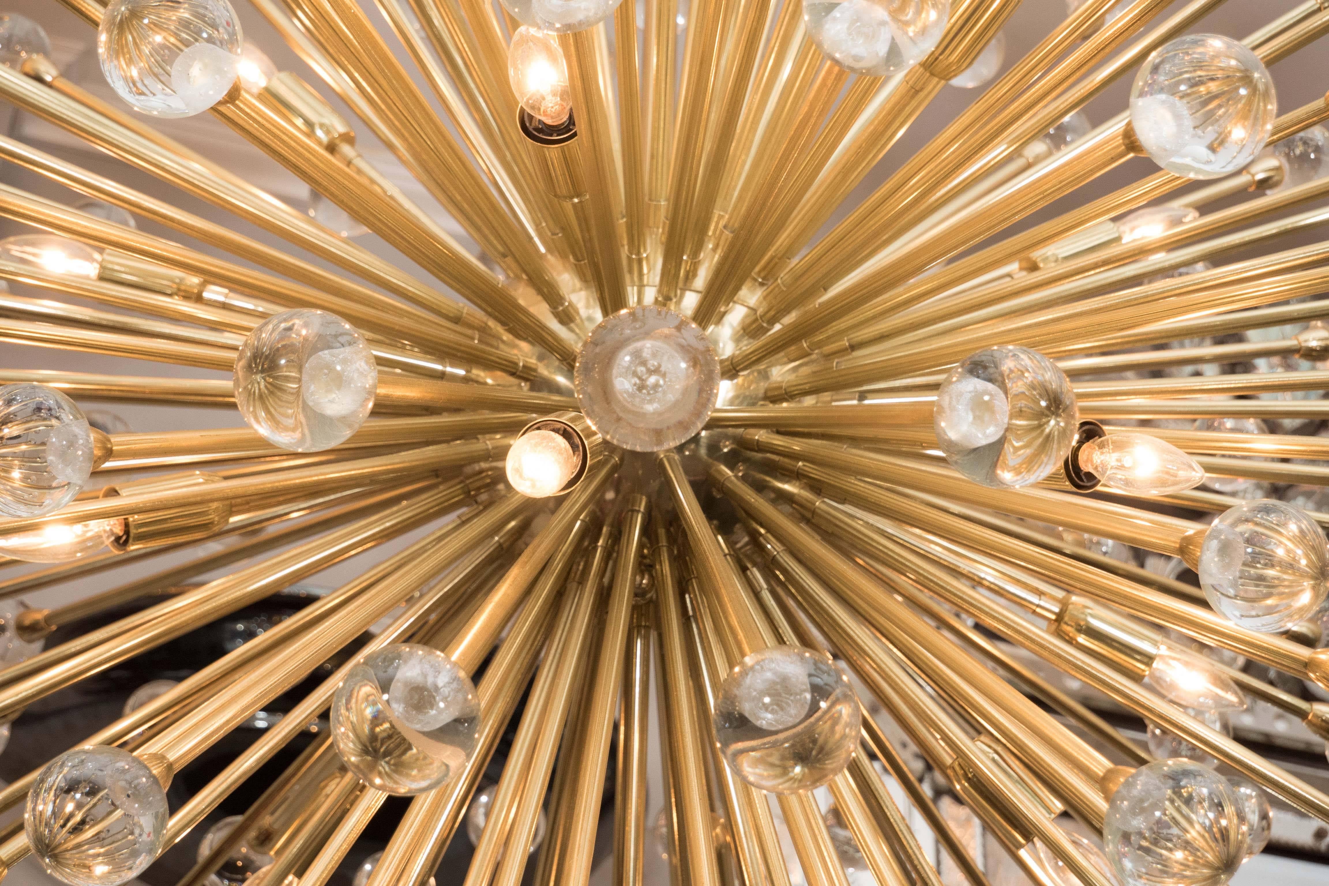 Italian Stunning Huge Murano Glass Ball Sputnik Chandelier