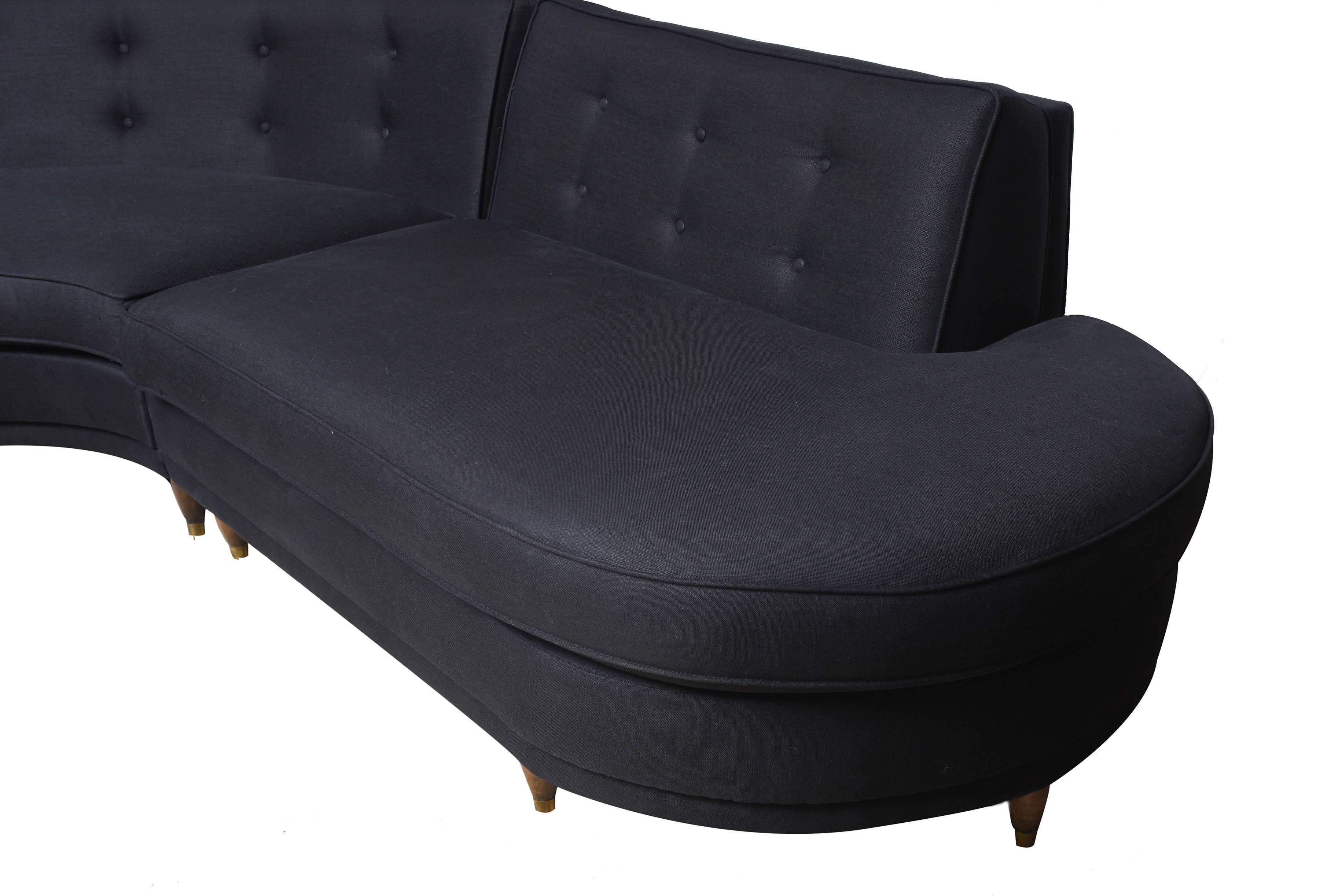 Mid-20th Century Harvey Probber Three Decomposable Pieces Sofa For Sale