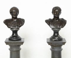 Pair of 19th Century Italian Marble Columns