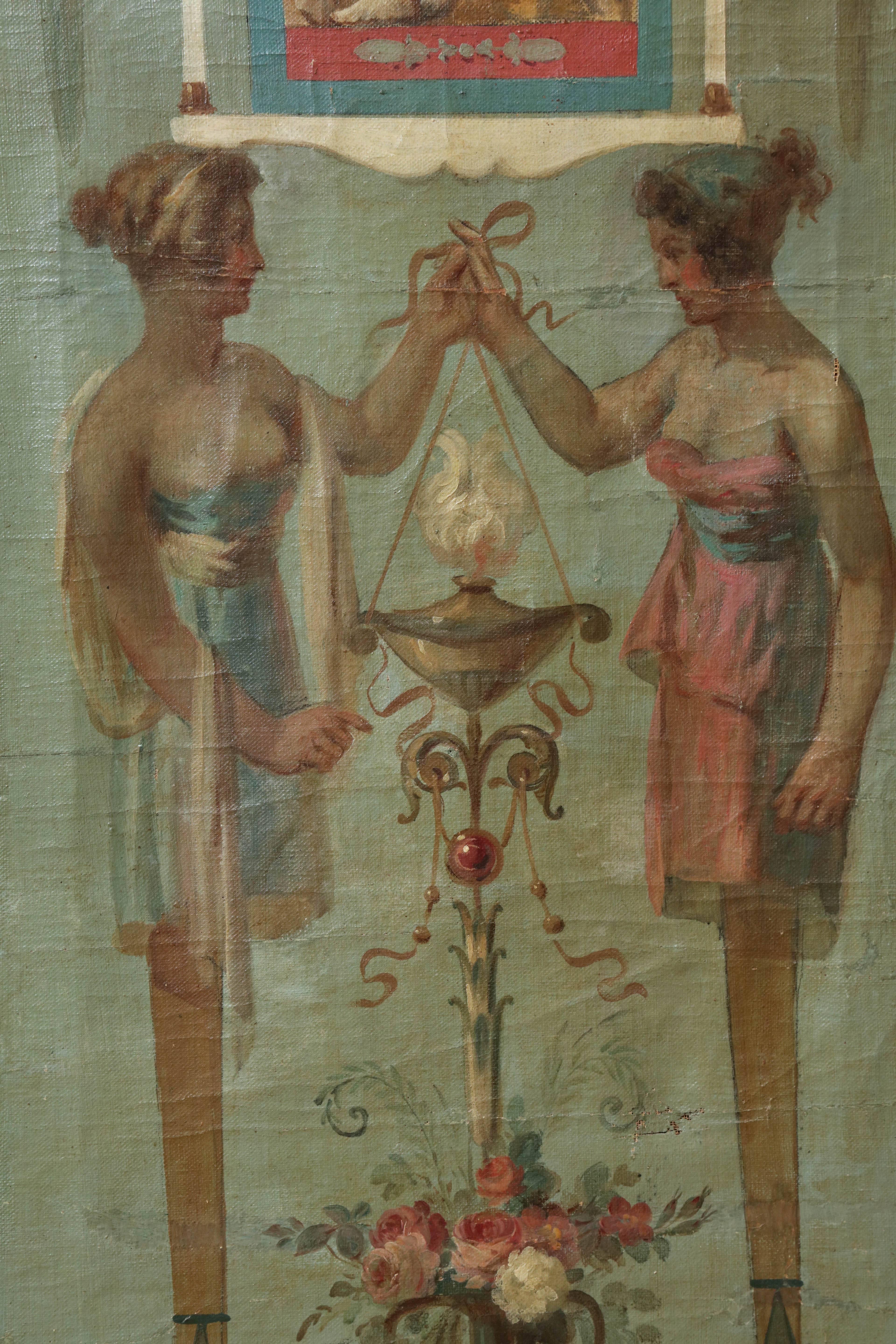 Late 19th Century Allegorical Oil on Canvas For Sale 4