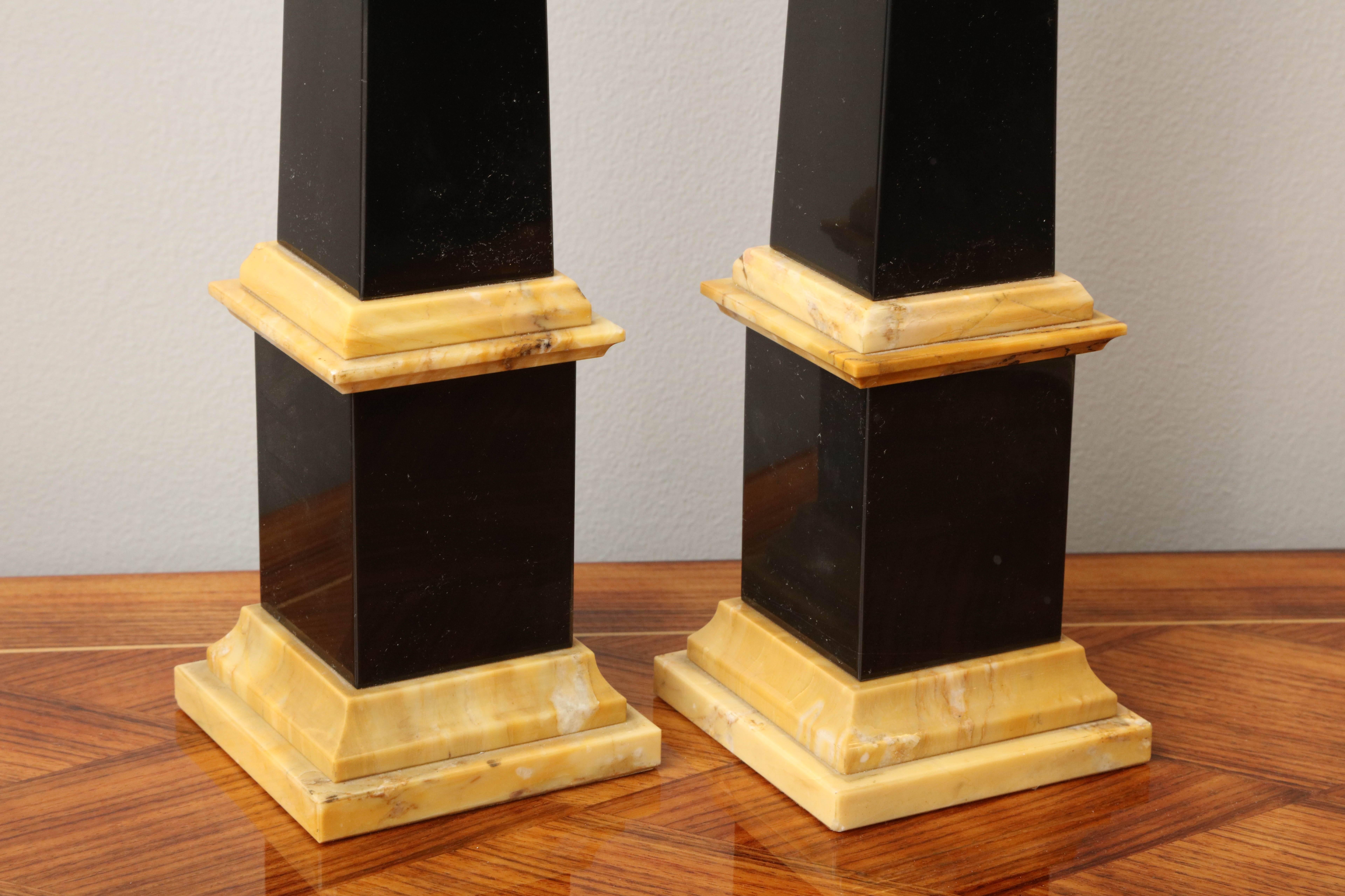 Grand Marble Obelisks In Excellent Condition In New York, NY