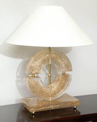 Pair of Elegant Deco Murano Table Lamps
