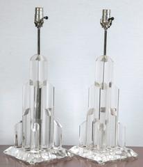 Designer Lucite Lamps