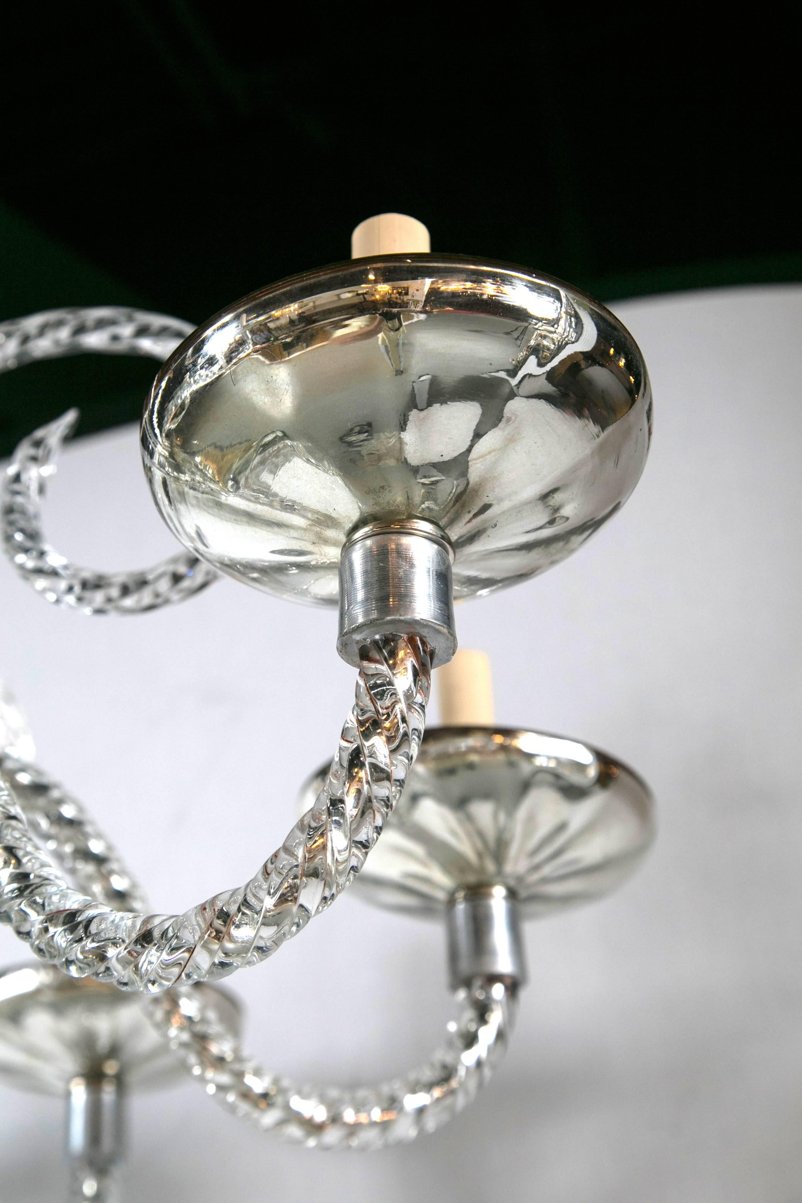 Pair of French Mercury Glass Chandeliers In Excellent Condition For Sale In Stamford, CT
