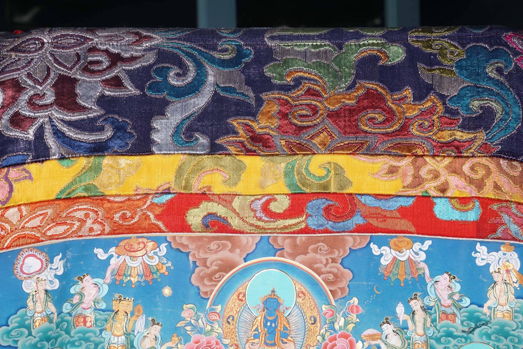 Hand-Painted on Silk Thankha, Modern, Tibet/China 3