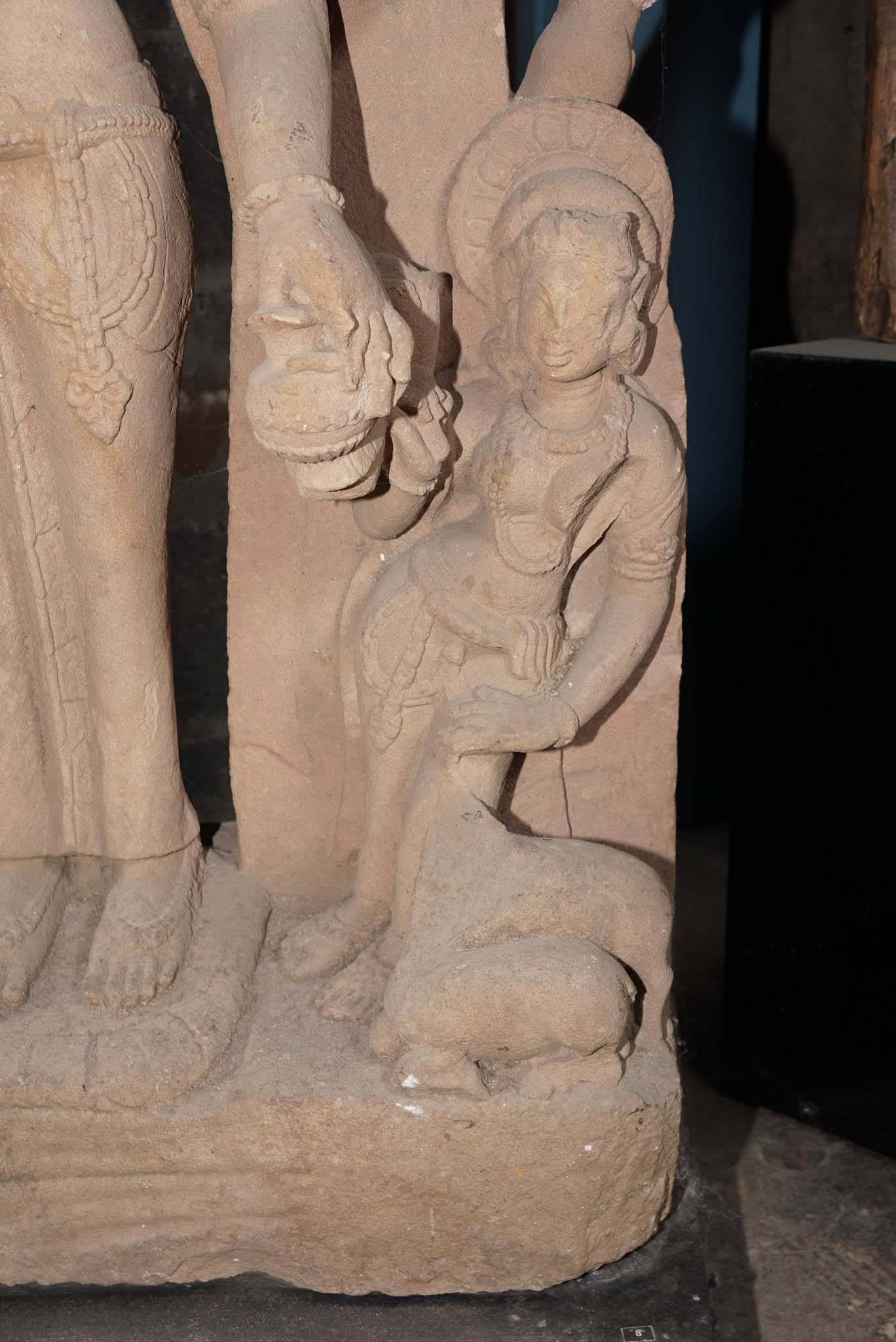 Stone 10th Century Indian Headless Goddess Sculpture