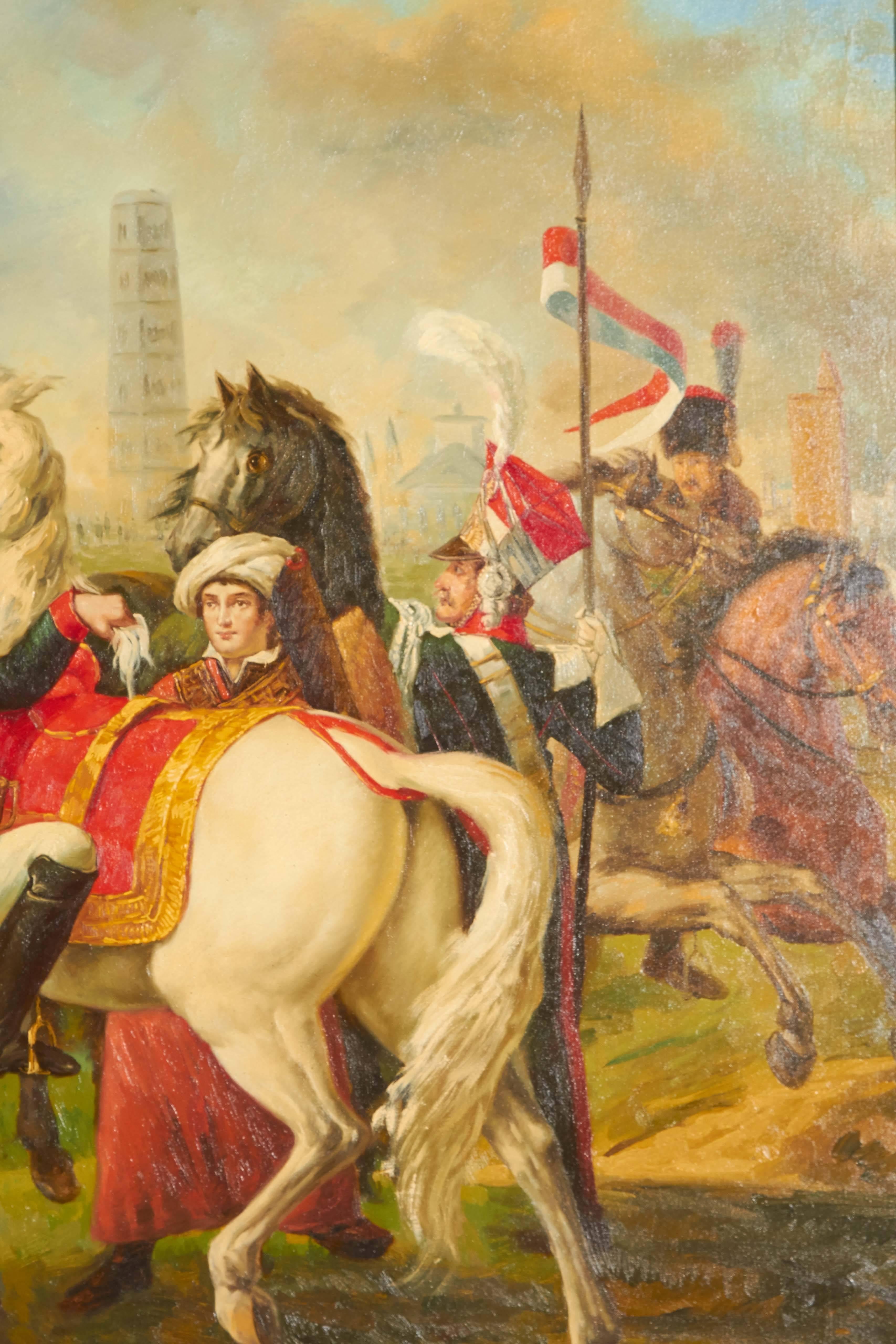 Contemporary 17th Century European Military Scene In Good Condition For Sale In New York, NY