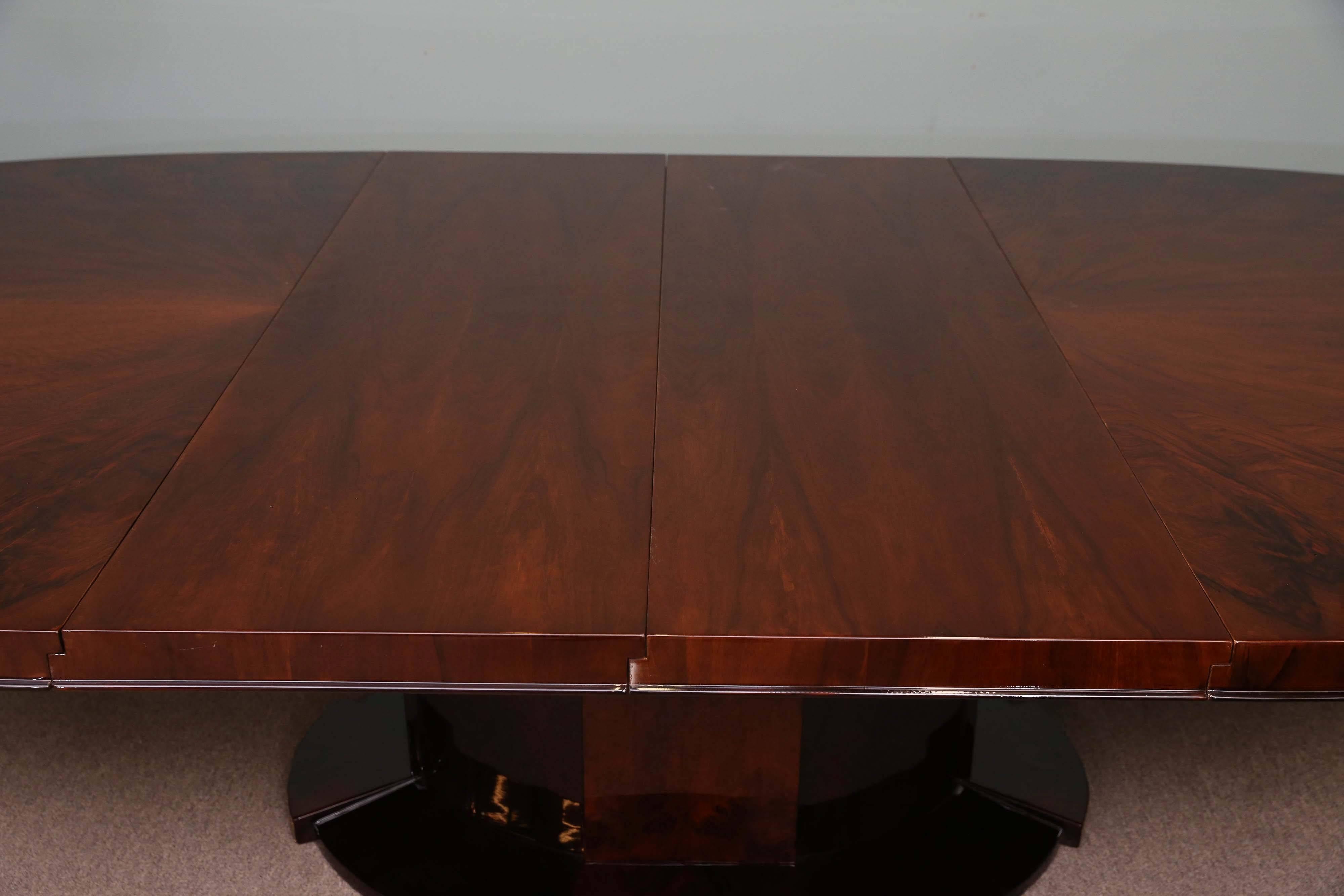 Burl Art Deco Oval Dining Room Table
