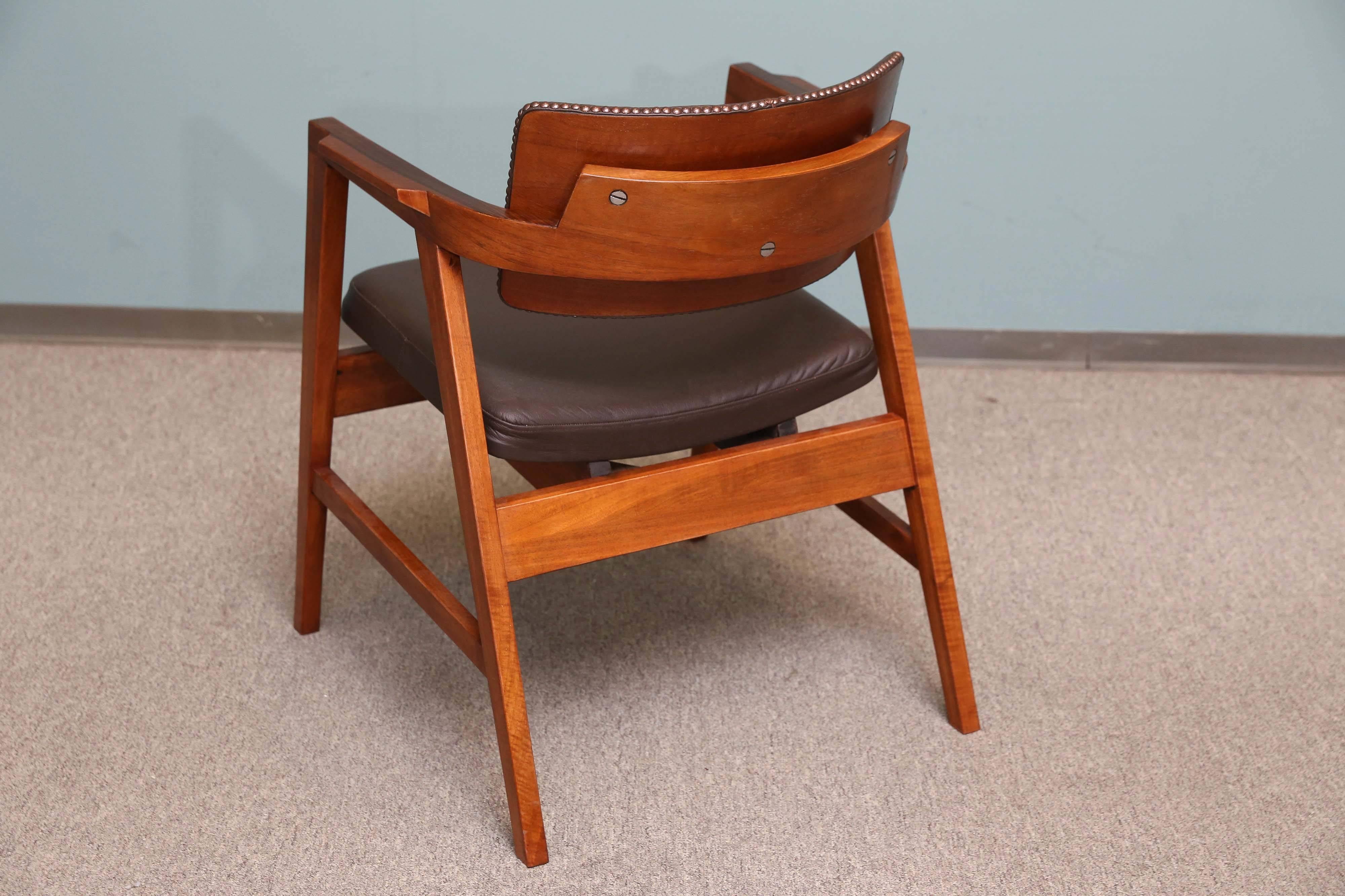 20th Century  Mid-Century American Armchair in Walnut
