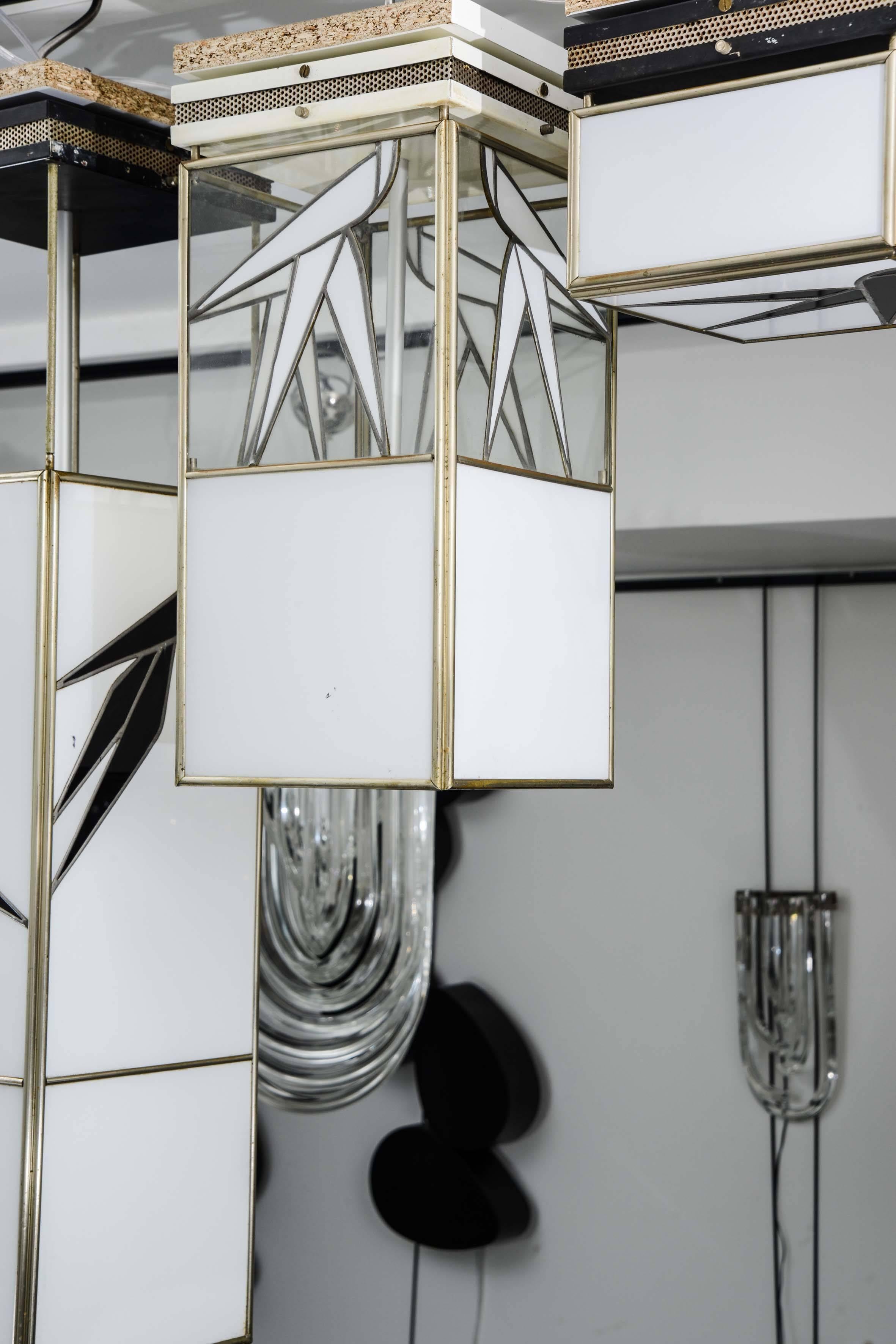 Mid-Century moderno Fantastico set di tre ciondoli americani in vetro, circa 1940 in vendita