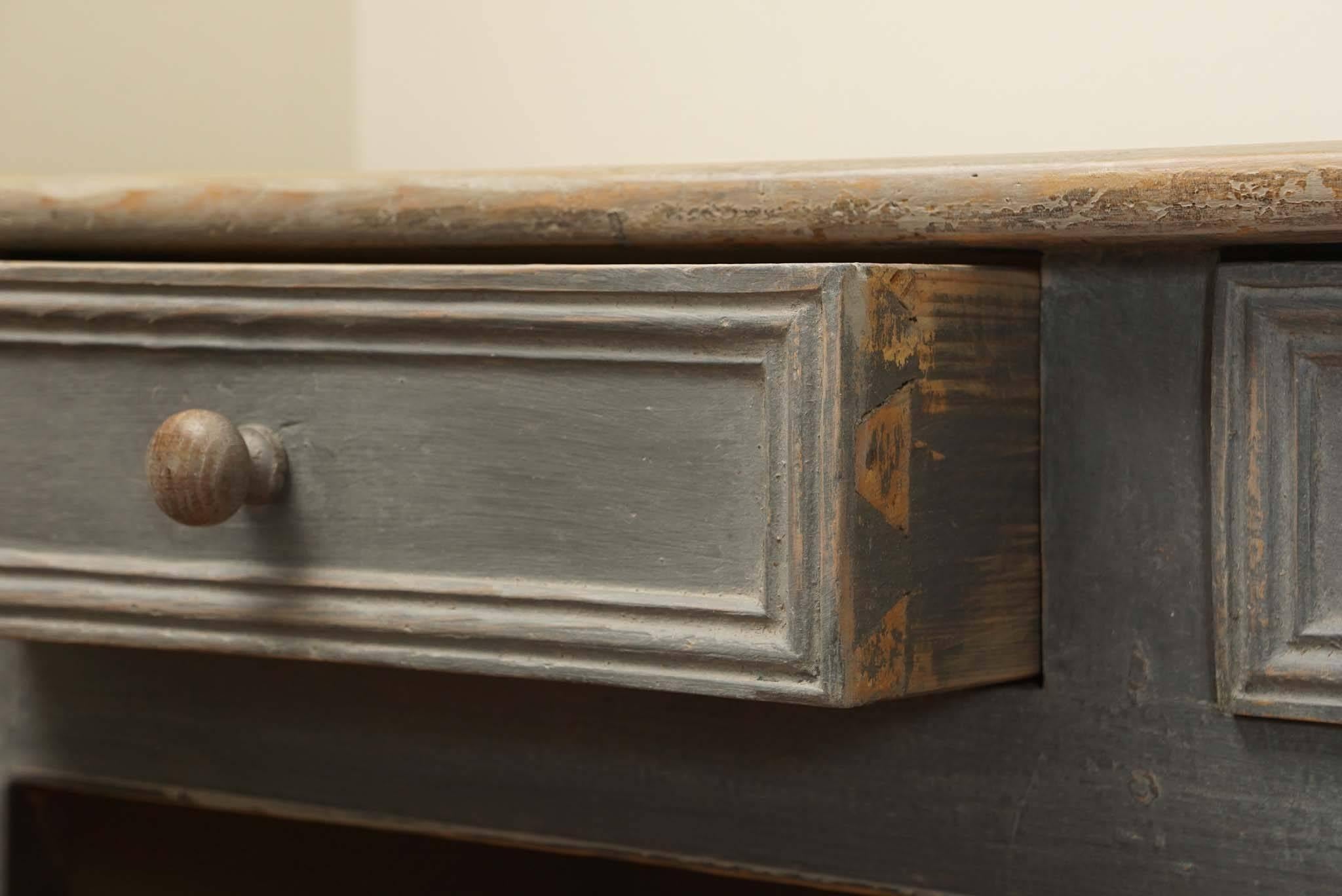 Late 19th Century Painted Three-Drawer, Two-Door Buffet