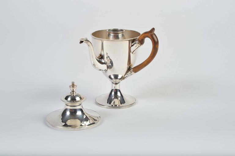 Fine Late 18th Century Sheffield Plate 'Argyle' Heater Jug for Sauce or