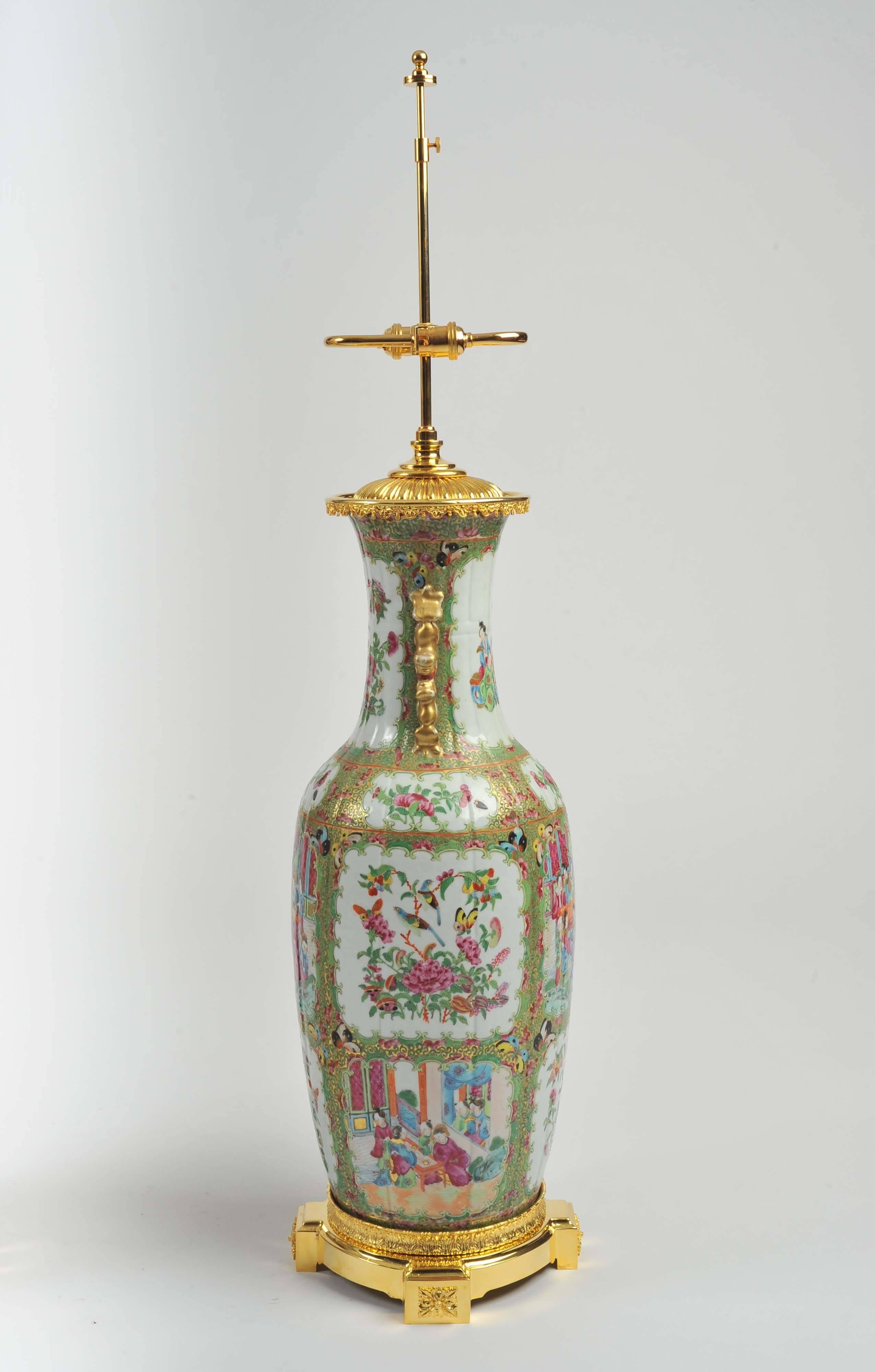 Pair of Late 19th Century Ormolu-Mounted Chinese Canton Vases 5