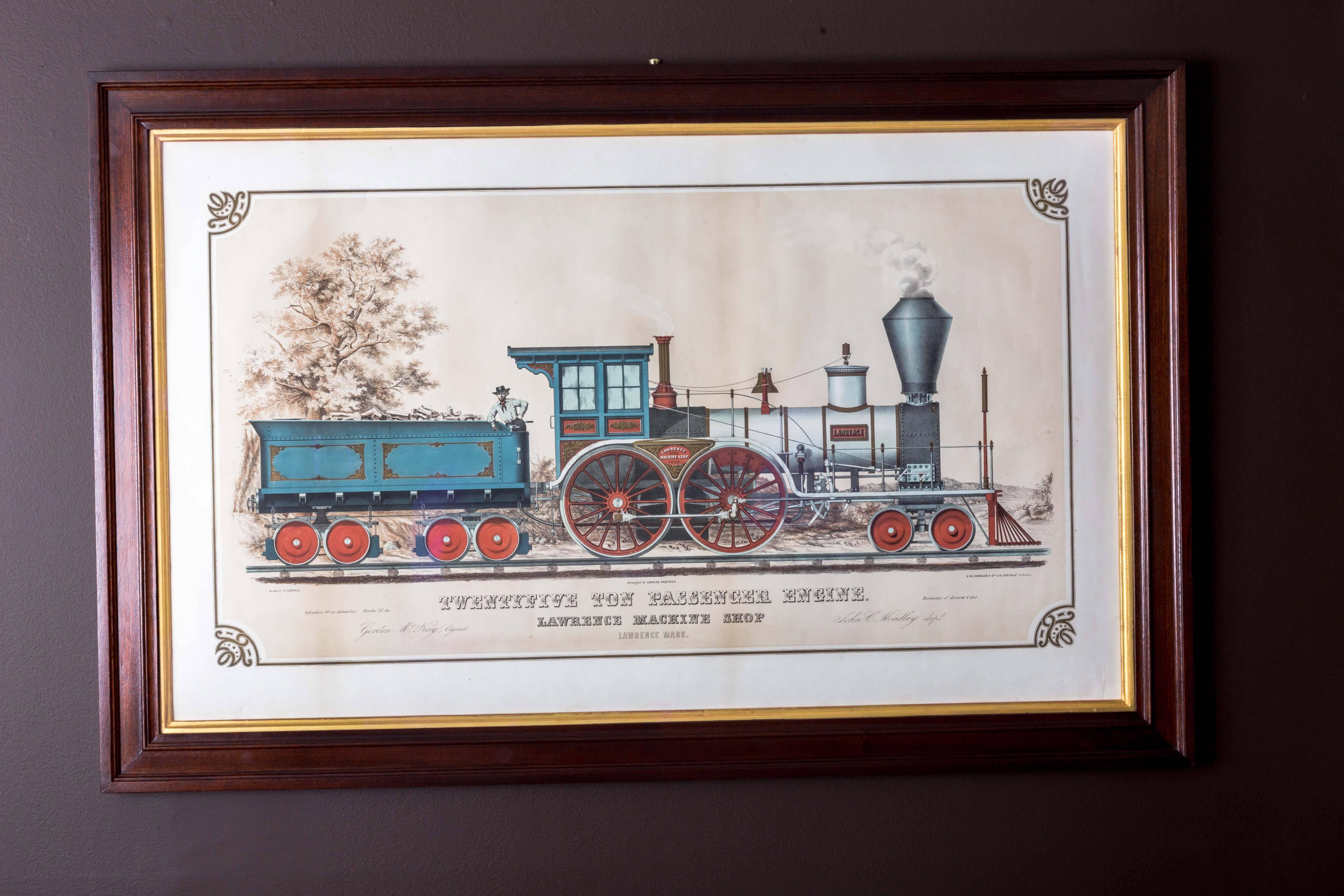 Country 19th Century Train Lithograph