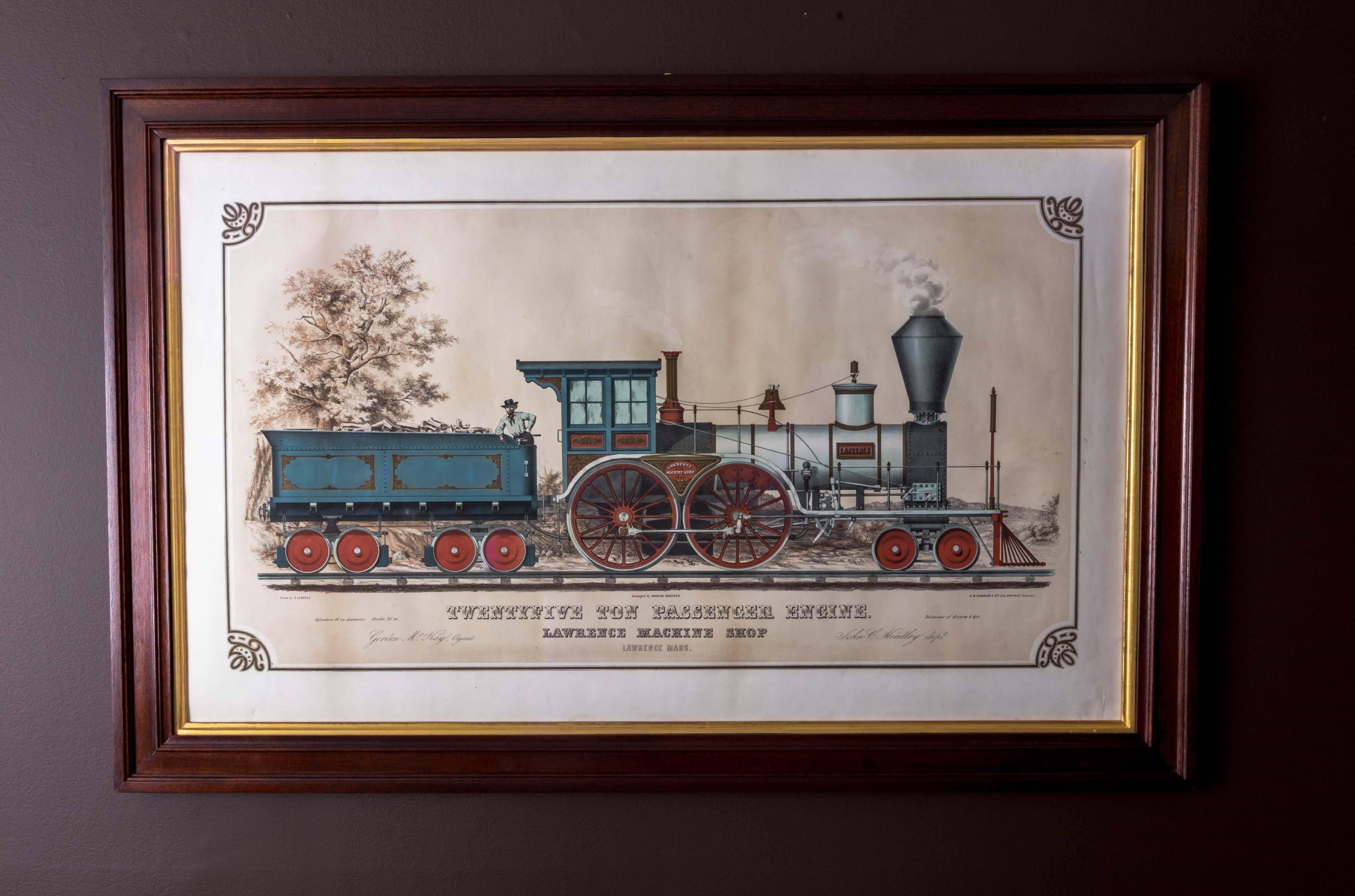 19th Century Train Lithograph 1