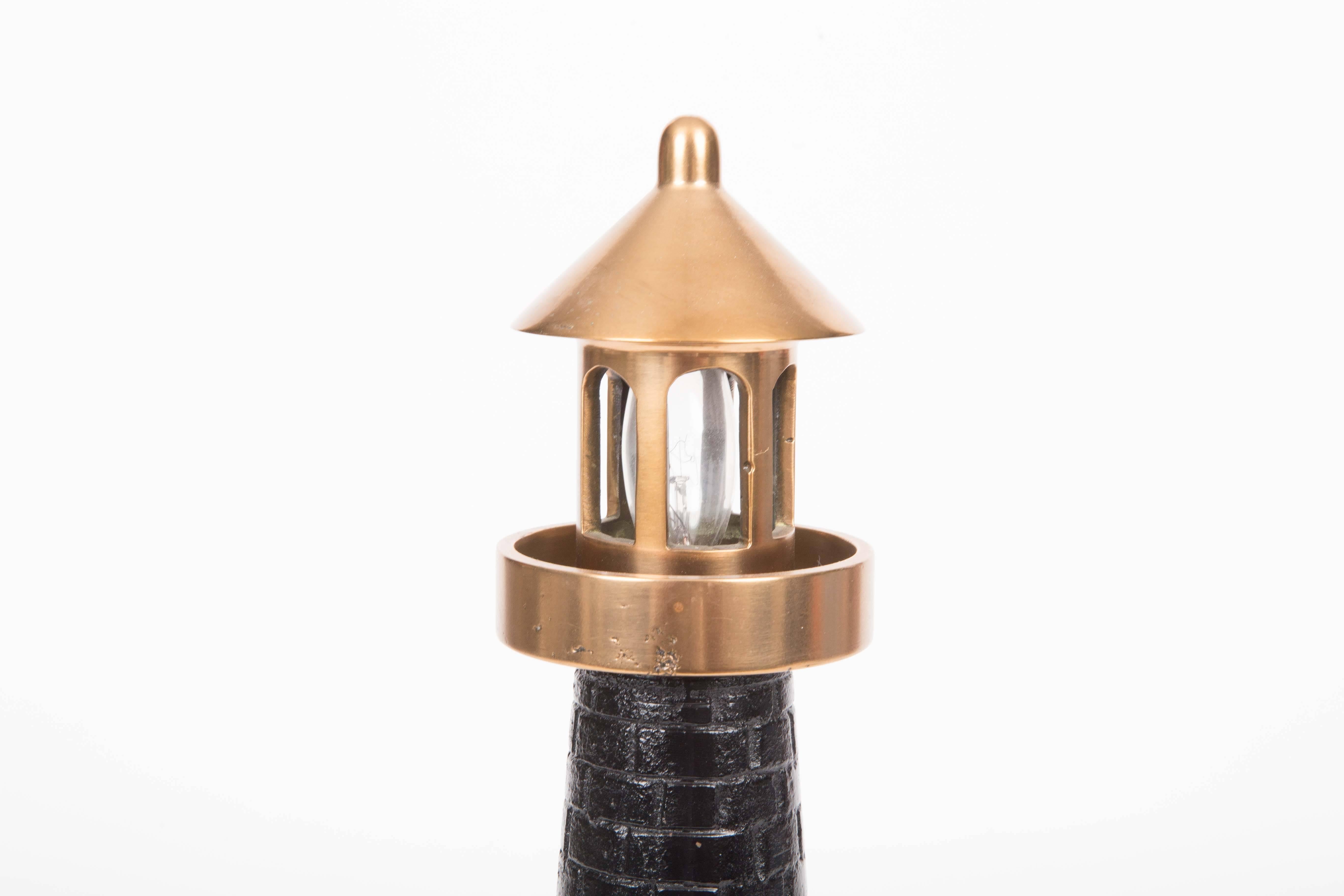Bronze Lighthouse Lamp at 1stDibs