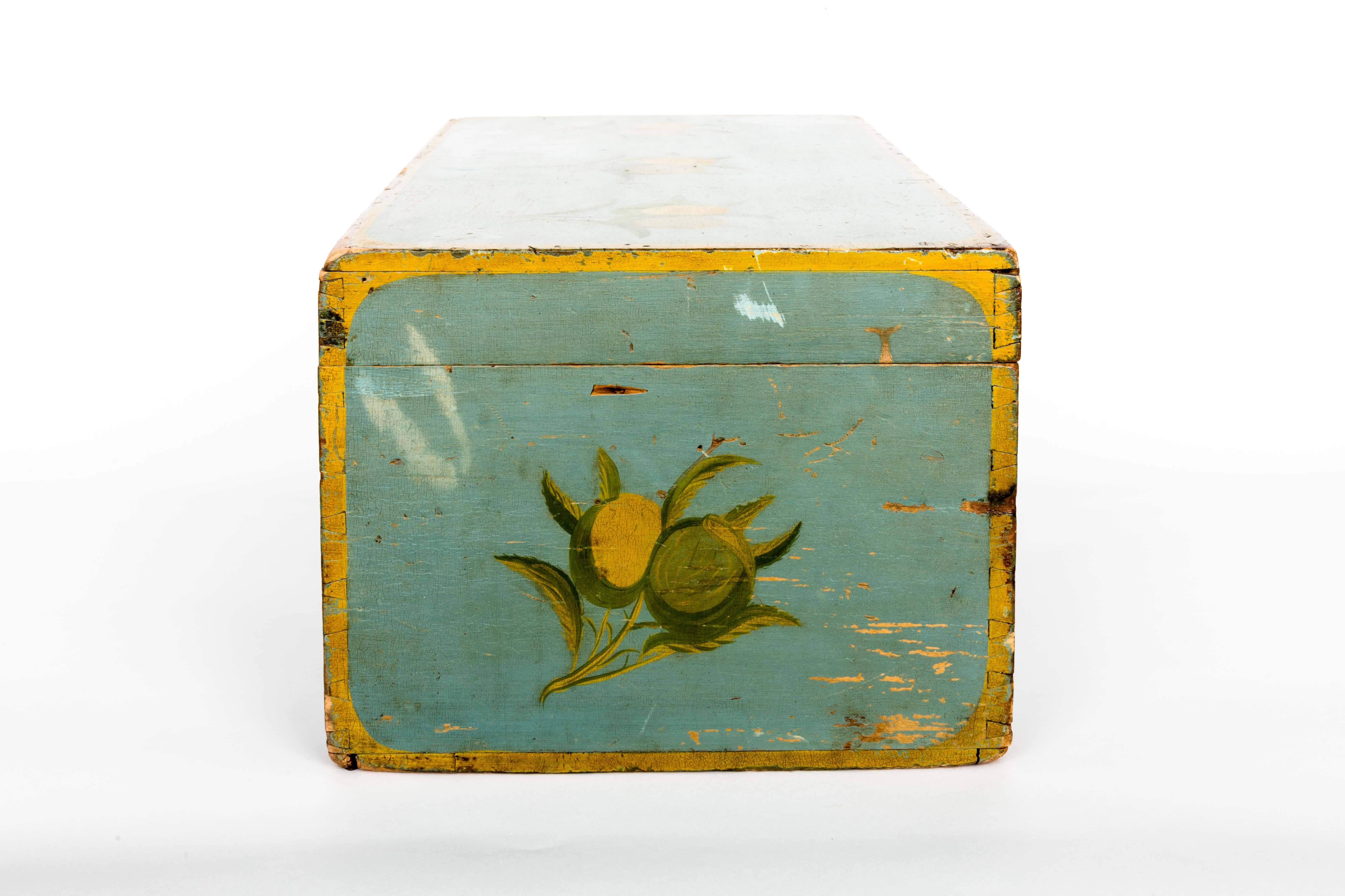 Painted American Folk Art Box For Sale 1