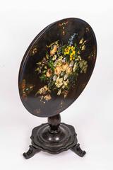 English Papier Mâché Tilt Top Table